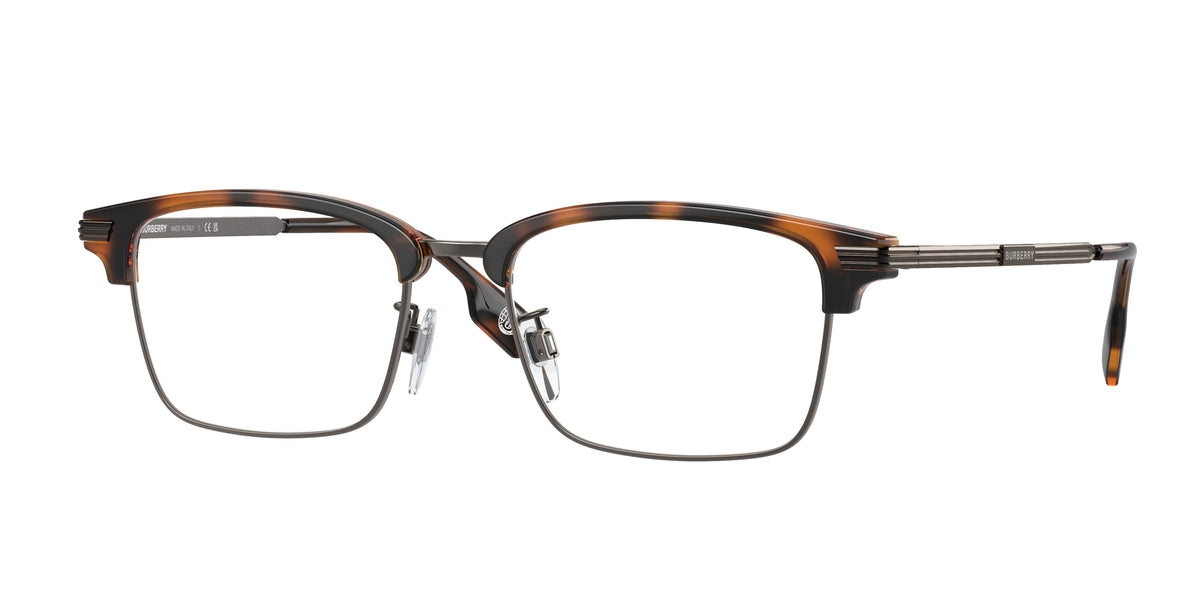 Burberry TYLER BE2383TD Rectangle Eyeglasses 3002-Dark Havana 54-145-18 - Color Map Brown