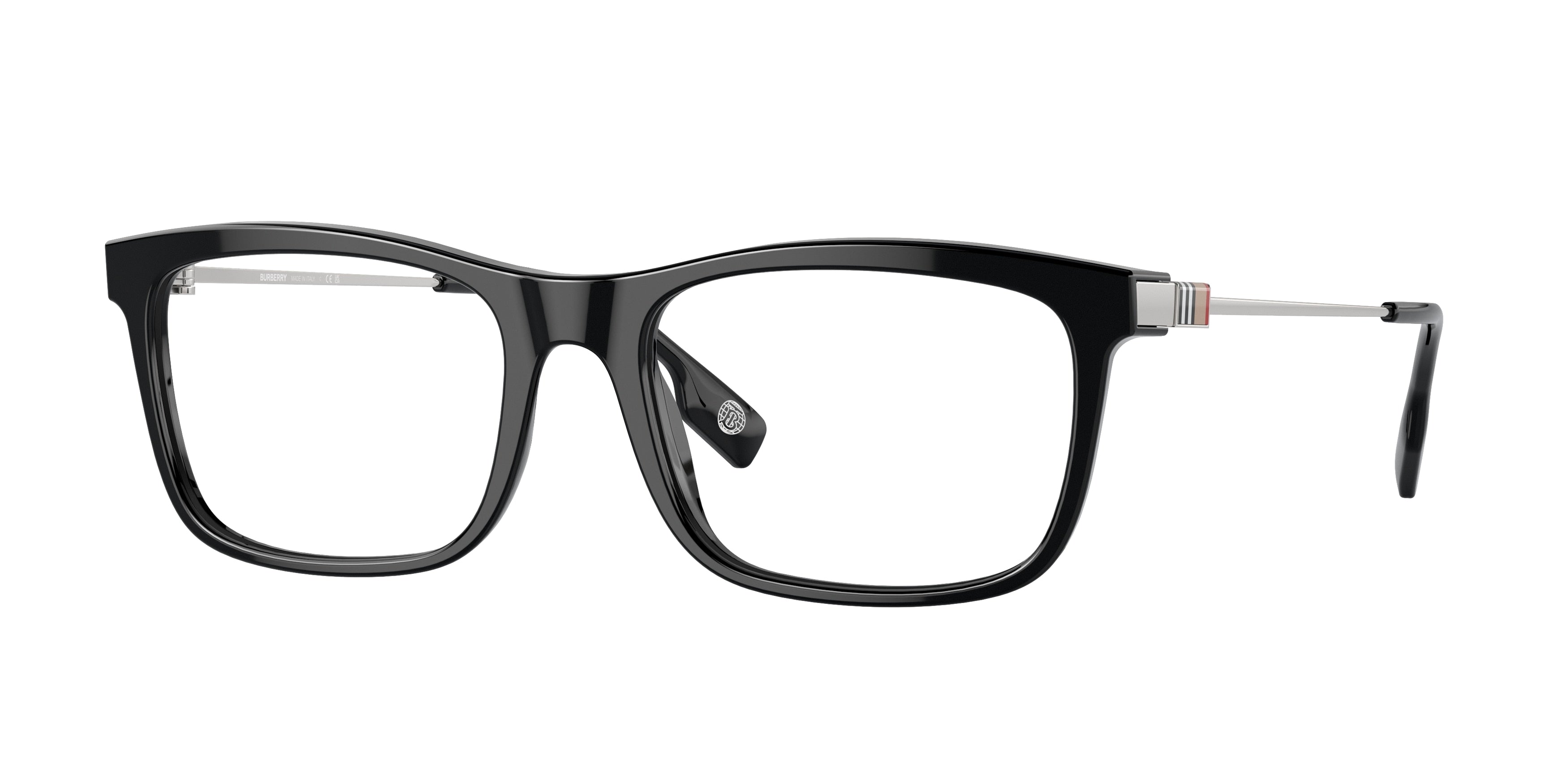 Burberry BE2384F Rectangle Eyeglasses 3001-Black 55-145-18 - Color Map Black