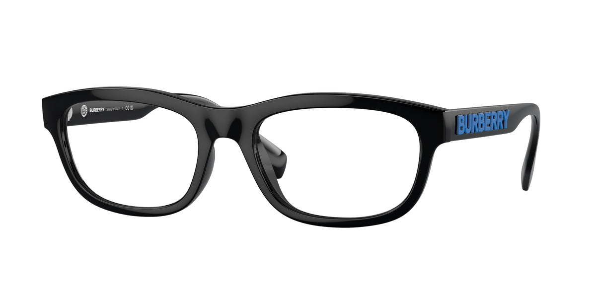 Burberry BE2385U Irregular Eyeglasses 3001-Black 56-145-19 - Color Map Black