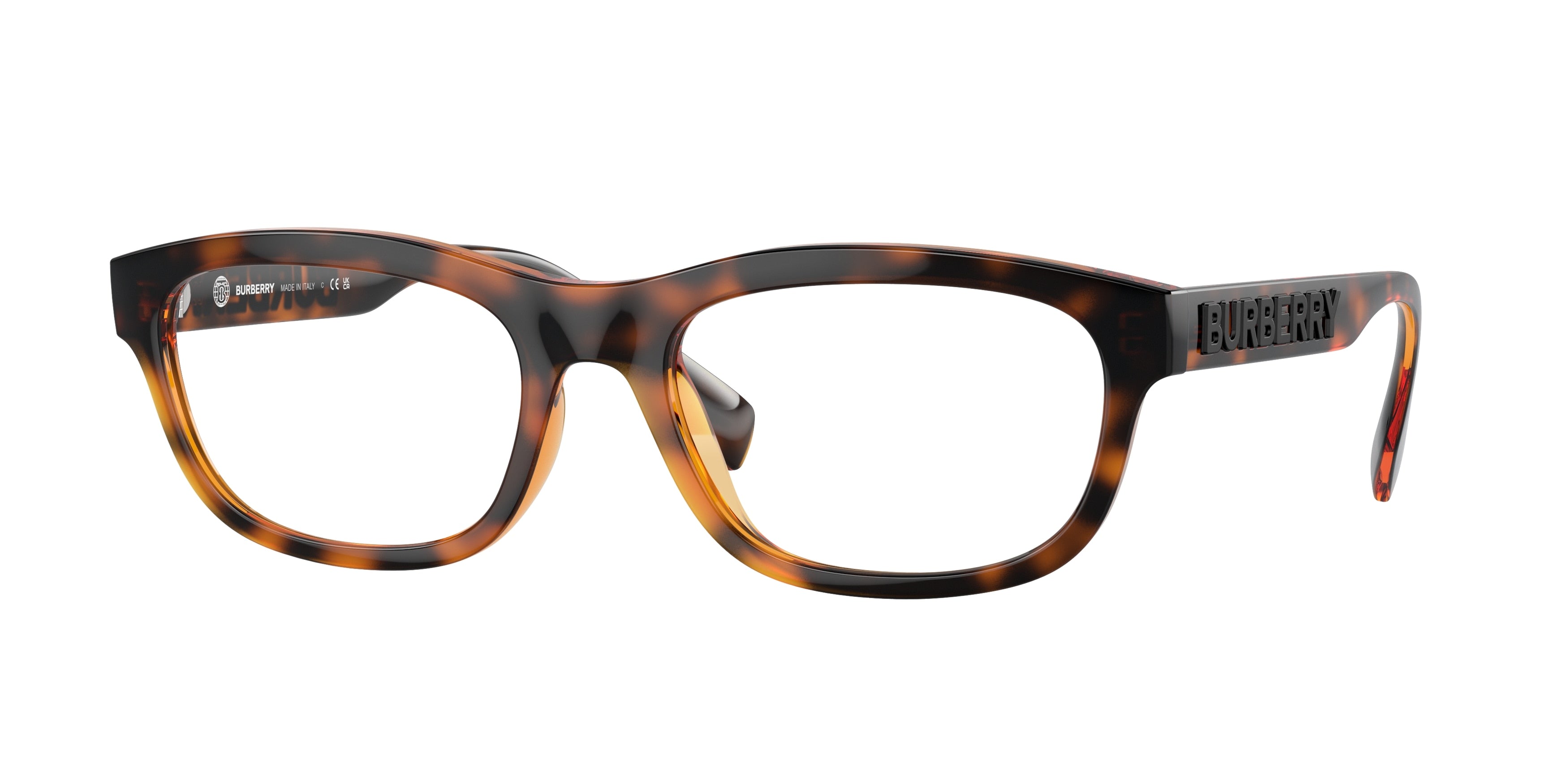 Burberry BE2385U Irregular Eyeglasses  3002-Dark Havana 54-145-19 - Color Map Brown