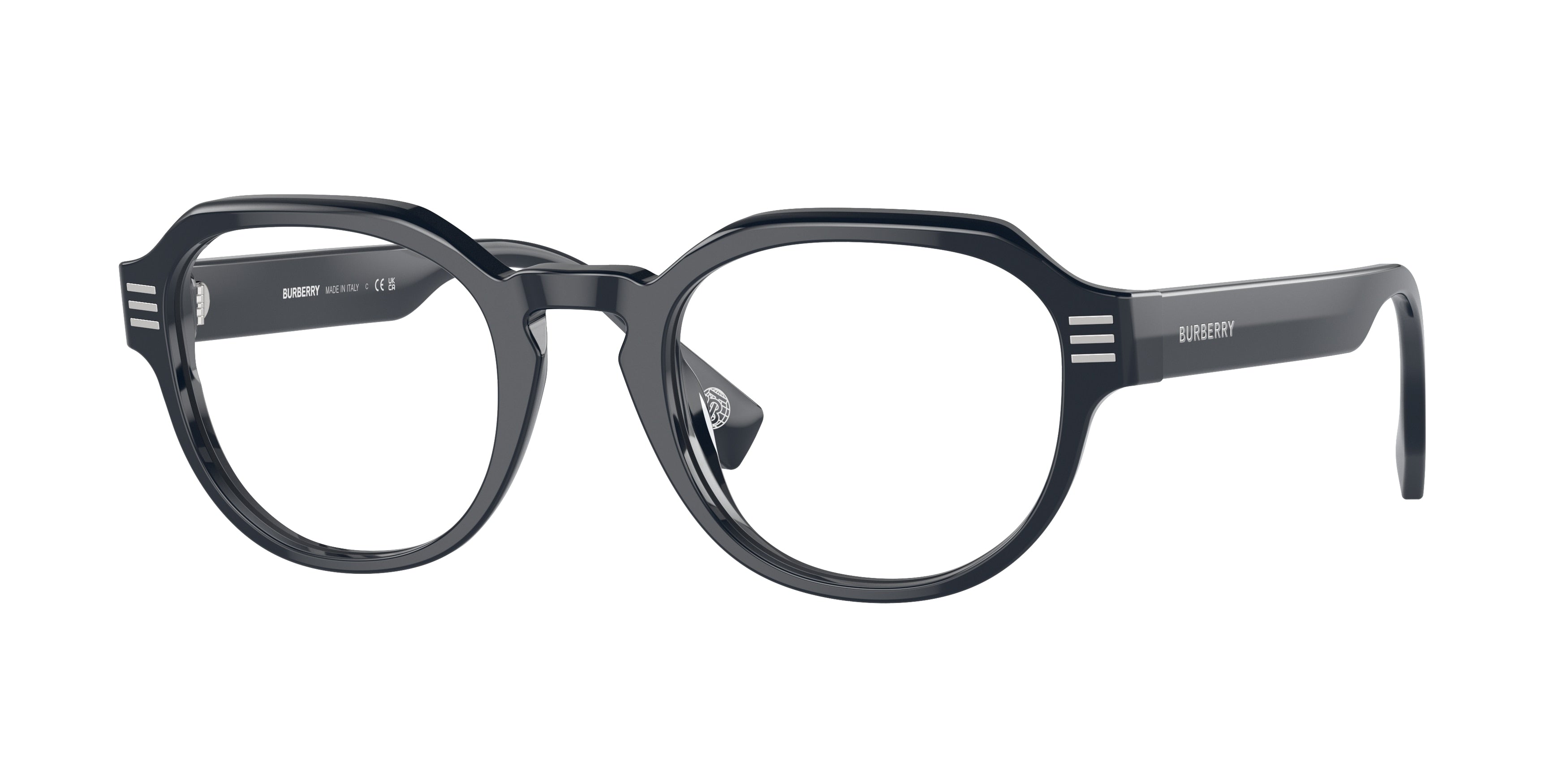Burberry BE2386F Round Eyeglasses 3961-Blue 51-150-22 - Color Map Blue