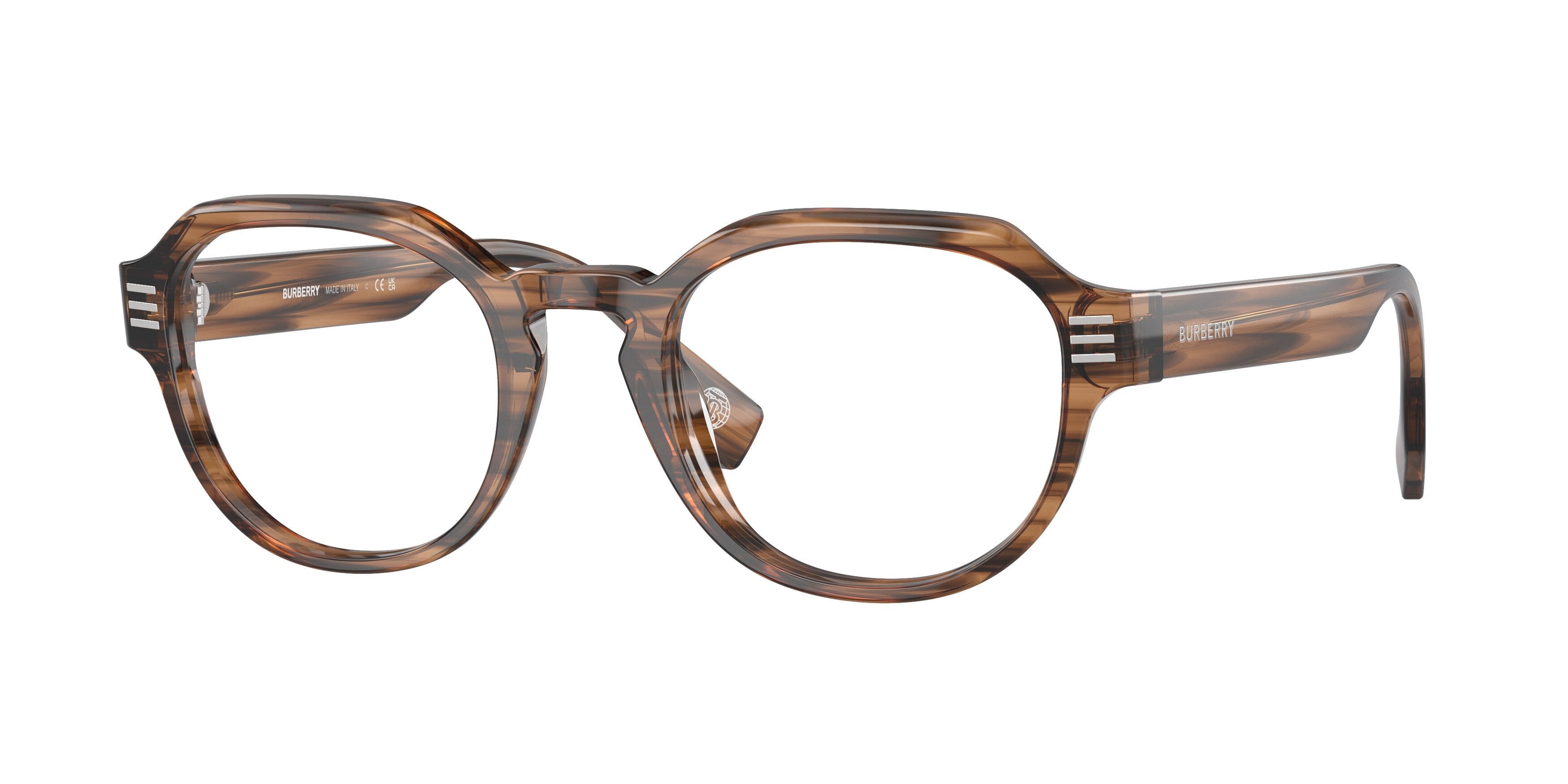 Burberry BE2386F Round Eyeglasses 4096-Brown 51-150-22 - Color Map Brown