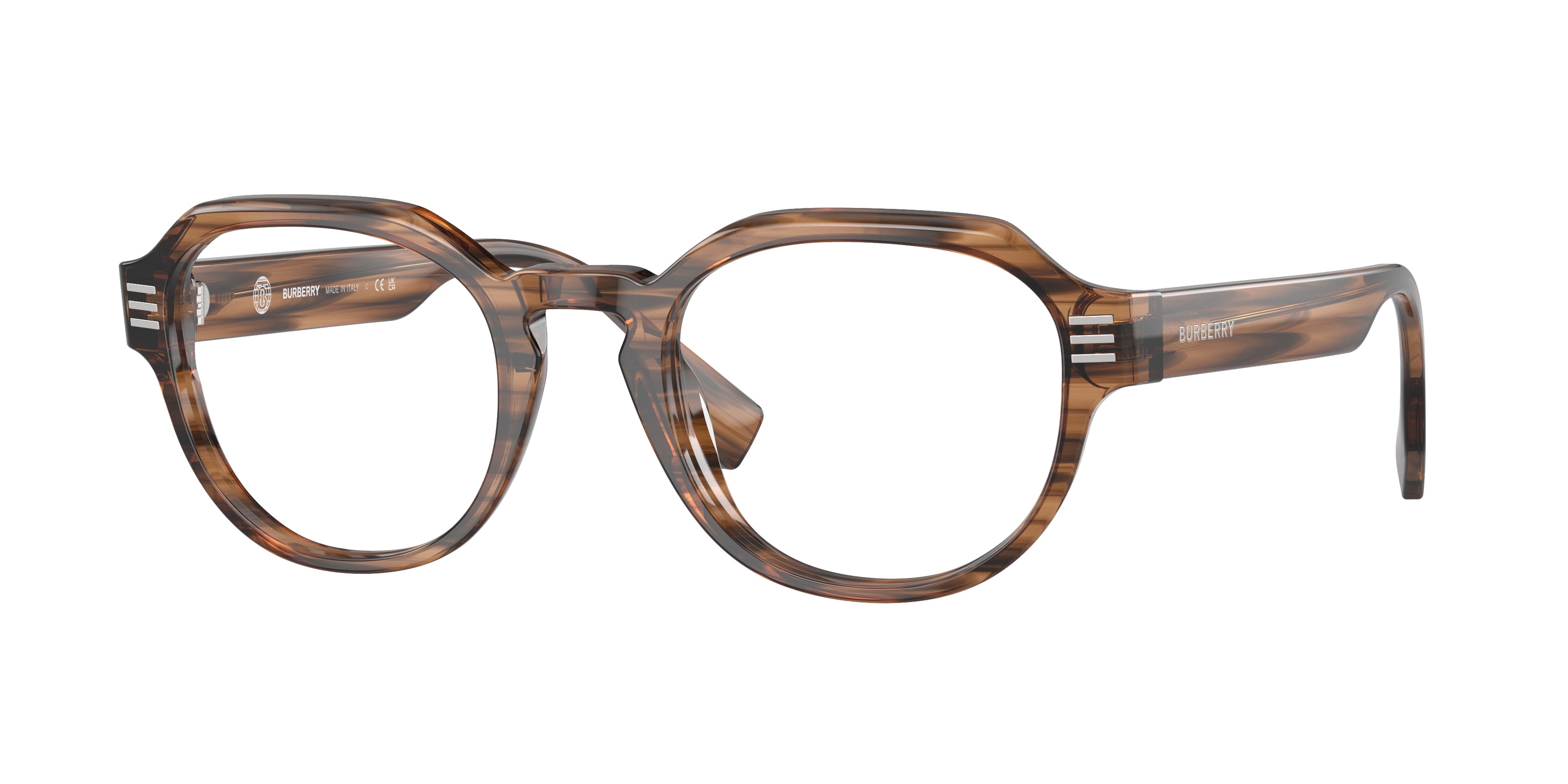 Burberry BE2386 Round Eyeglasses 4096-Brown 49-150-22 - Color Map Brown