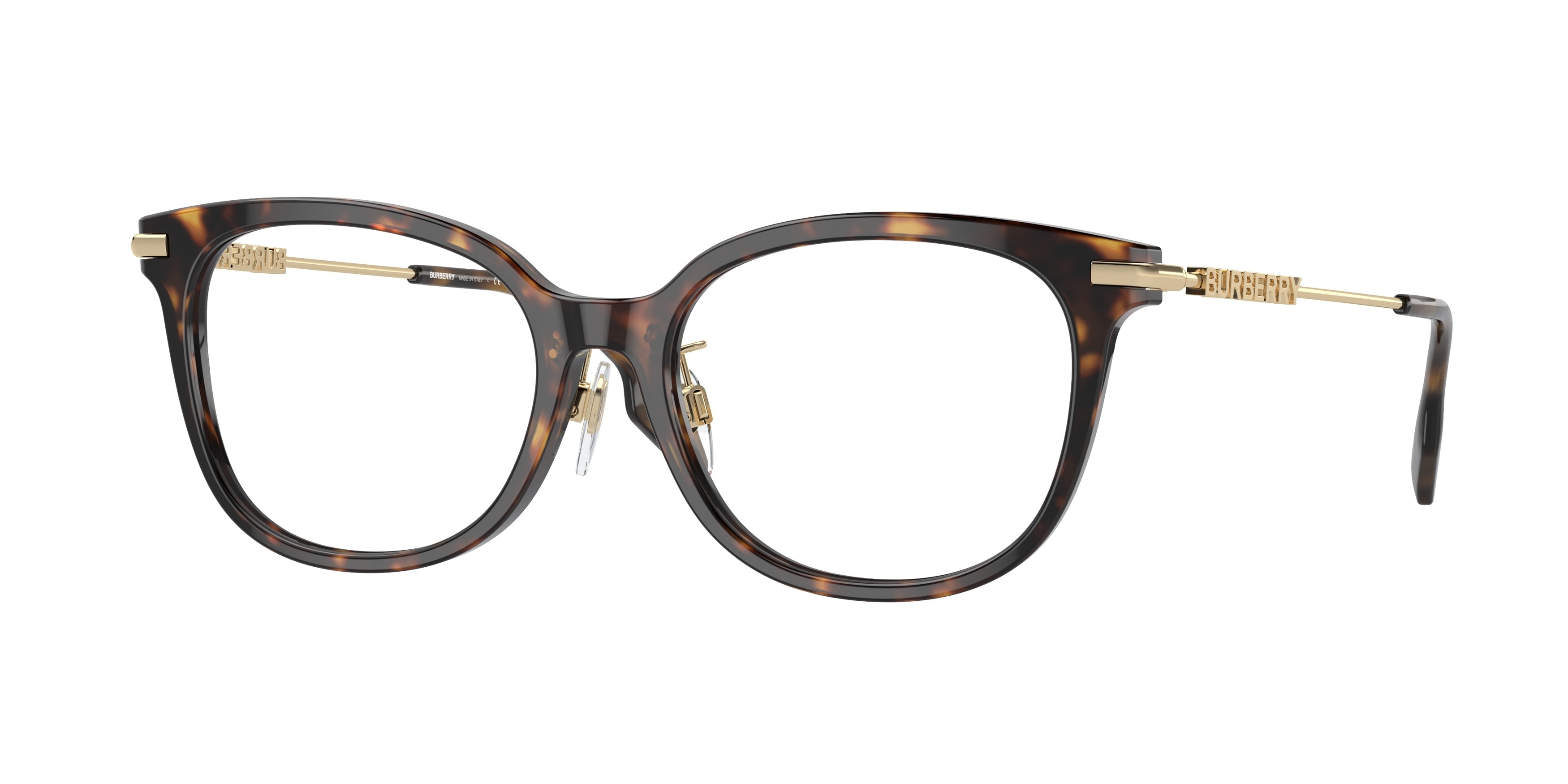 Burberry BE2391F Square Eyeglasses 3002-Dark Havana 53-140-17 - Color Map Brown