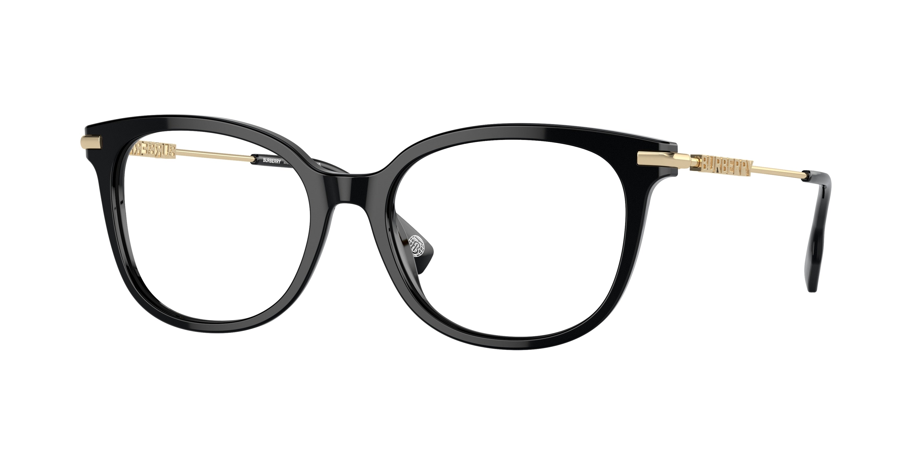 Burberry BE2391 Square Eyeglasses 3001-Black 53-140-17 - Color Map Black