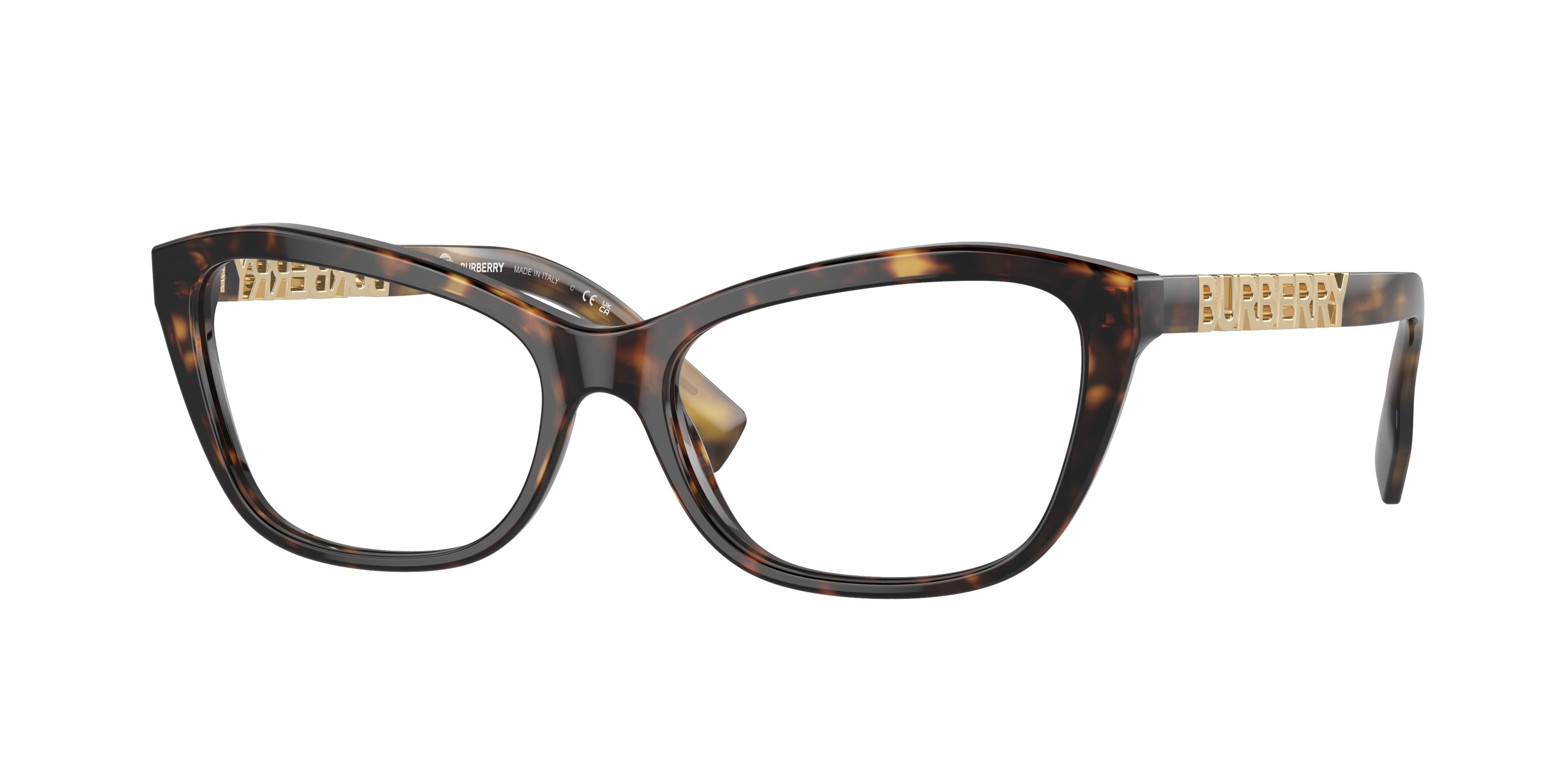 Burberry BE2392F Cat Eye Eyeglasses  3002-Dark Havana 54-140-16 - Color Map Brown
