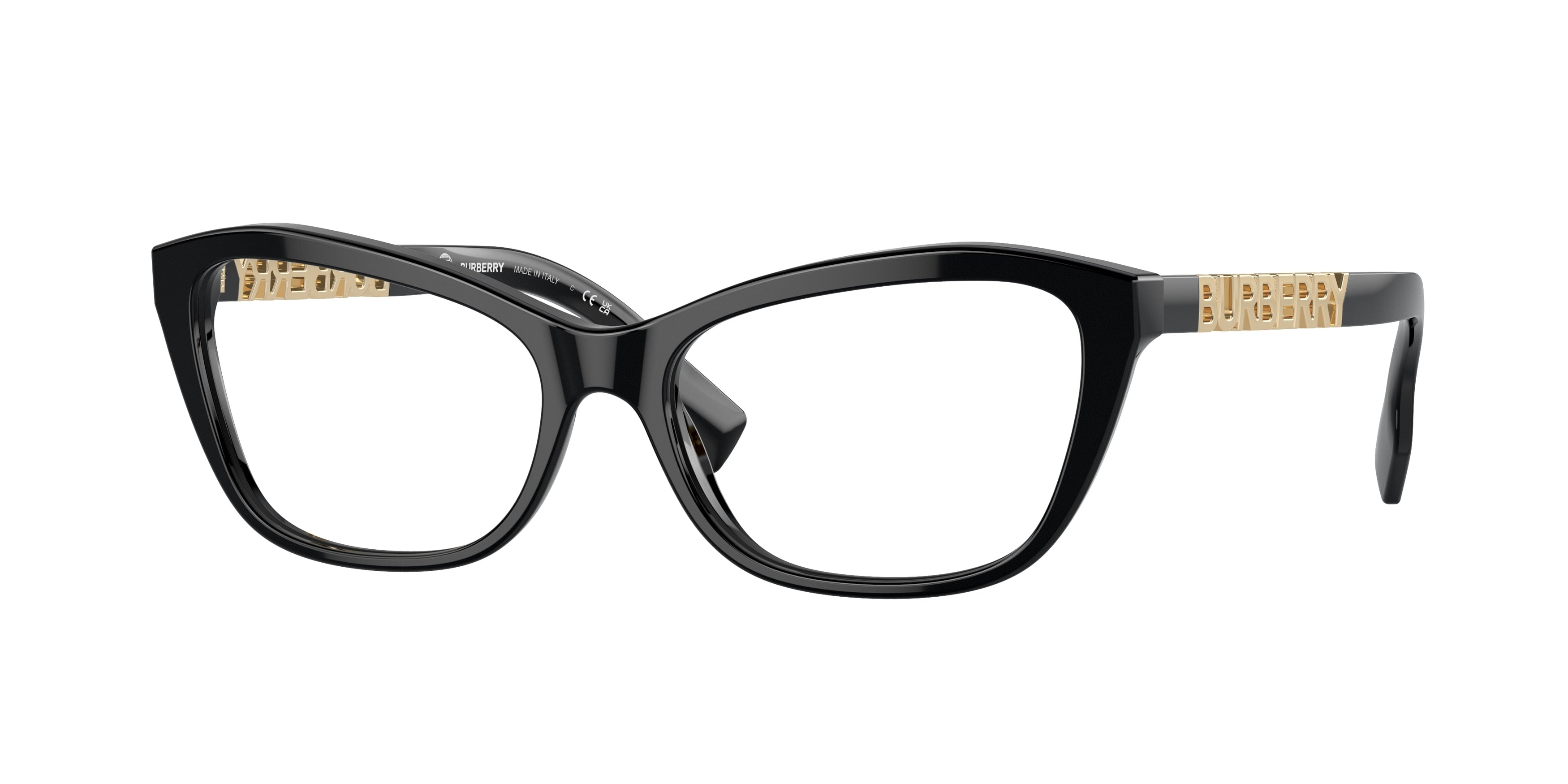 Burberry BE2392 Cat Eye Eyeglasses 3001-Black 54-140-16 - Color Map Black