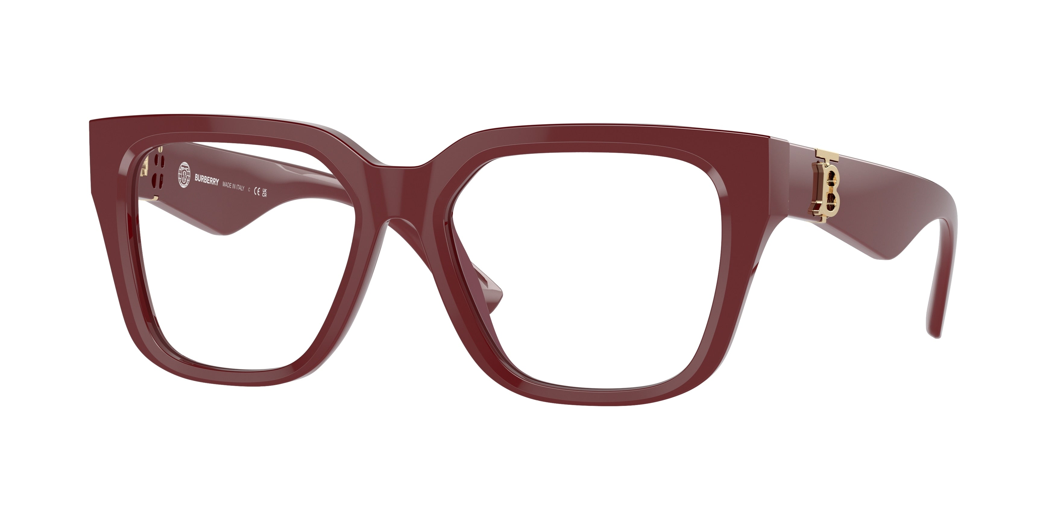 Burberry BE2403 Square Eyeglasses 4119-Bordeaux 51-140-17 - Color Map Red