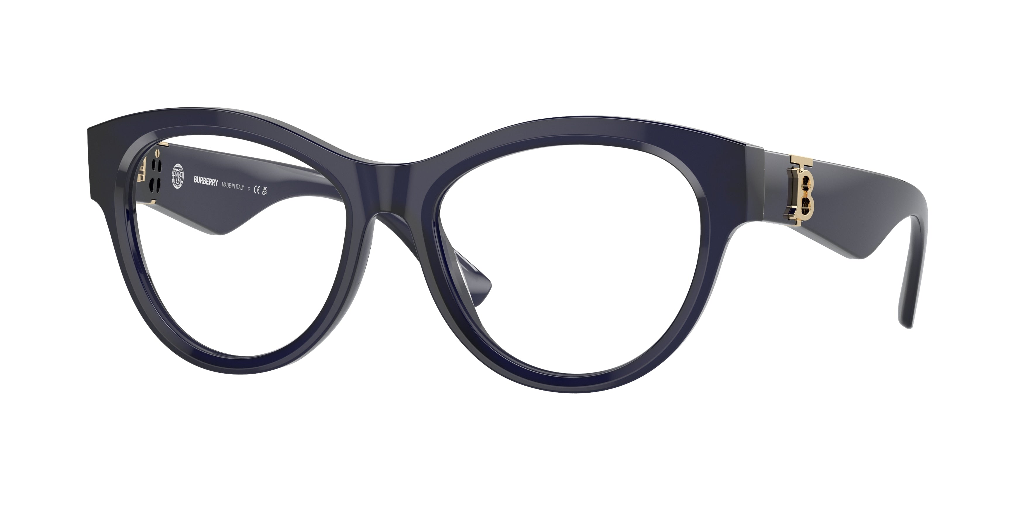 Burberry BE2404F Round Eyeglasses 4120-Blue 53-140-17 - Color Map Blue