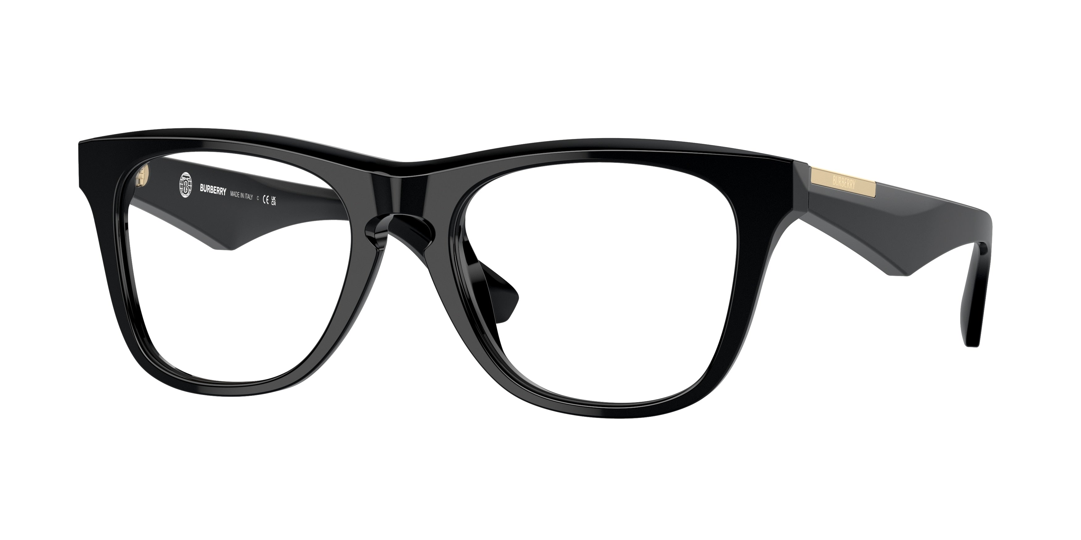 Burberry BE2409 Square Eyeglasses 3001-Black 53-145-19 - Color Map Black