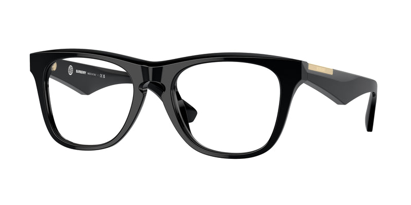 Burberry BE2409 Square Eyeglasses 3001-Black 53-145-19 - Color Map Black