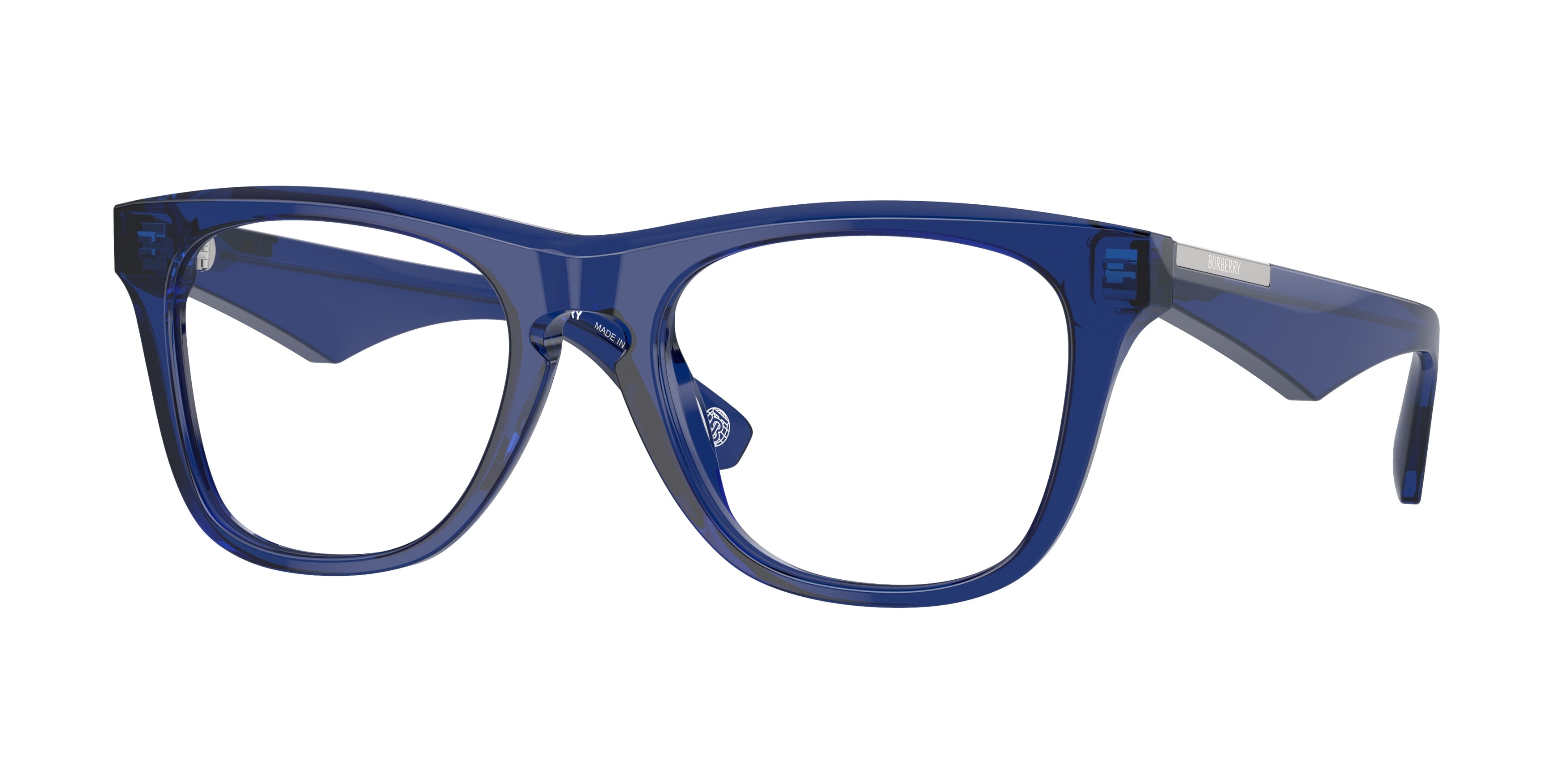 Burberry BE2409 Square Eyeglasses 4110-Blue 53-145-19 - Color Map Blue
