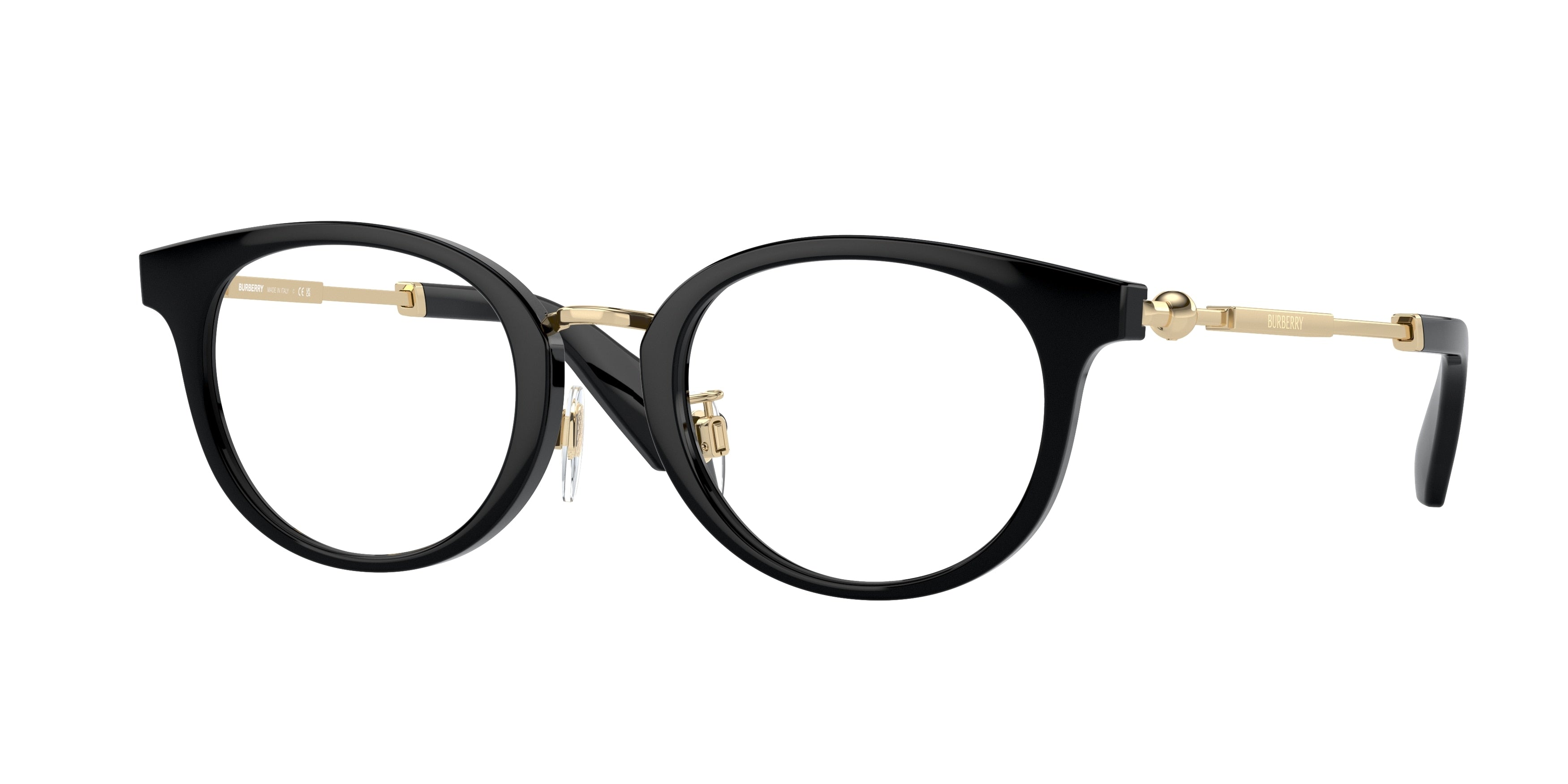 Burberry BE2413D Phantos Eyeglasses 3001-Black 48-140-21 - Color Map Black