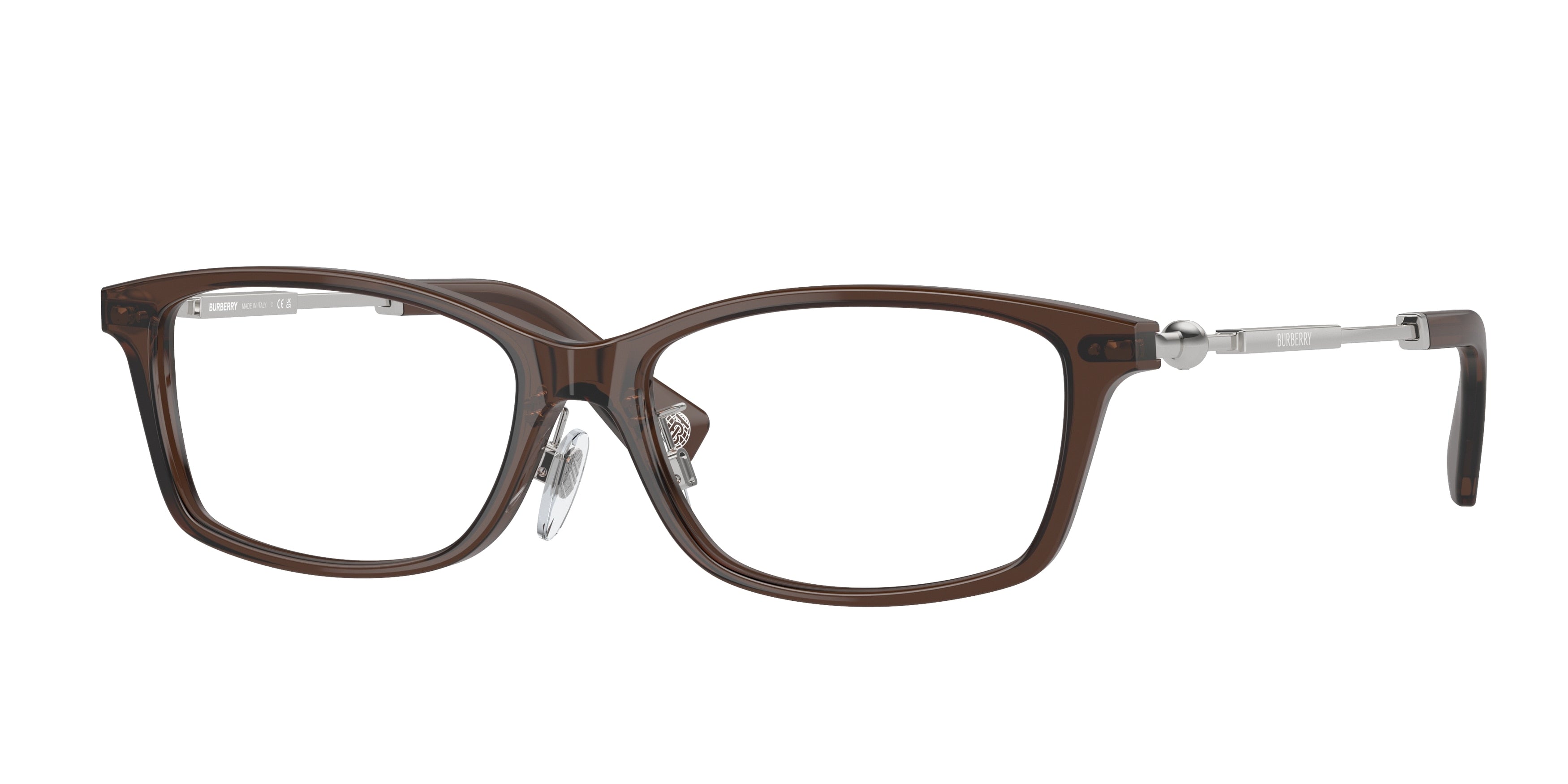 Burberry BE2414D Rectangle Eyeglasses 4116-Brown 55-145-16 - Color Map Brown
