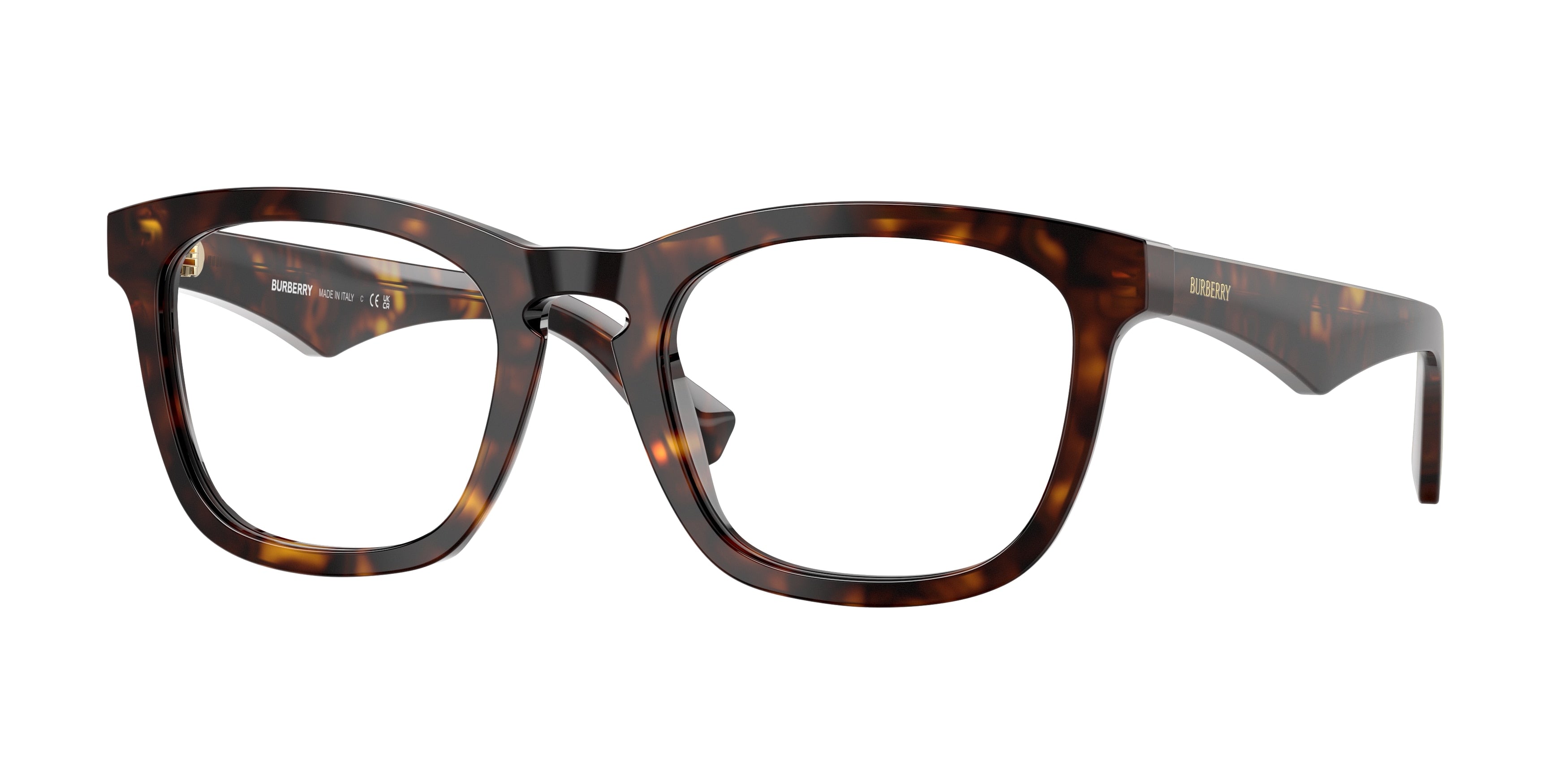 Burberry BE2417 Square Eyeglasses 3002-Dark Havana 53-145-21 - Color Map Brown