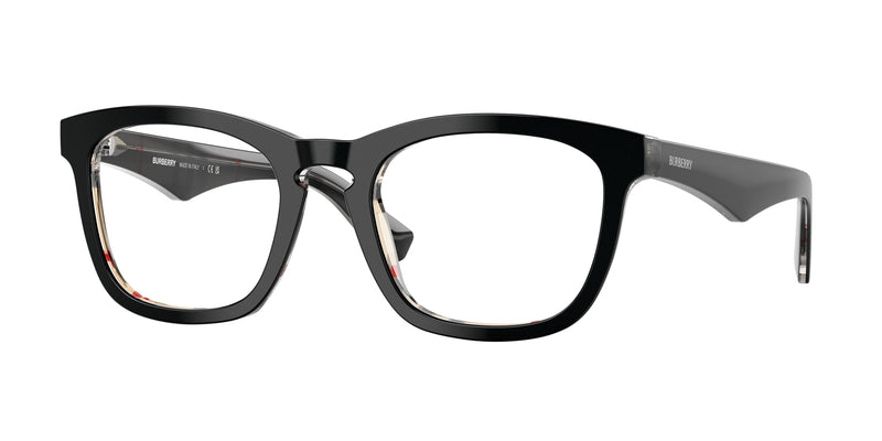 Burberry BE2417 Square Eyeglasses 4121-Top Black On Vintage Check 53-145-21 - Color Map Black