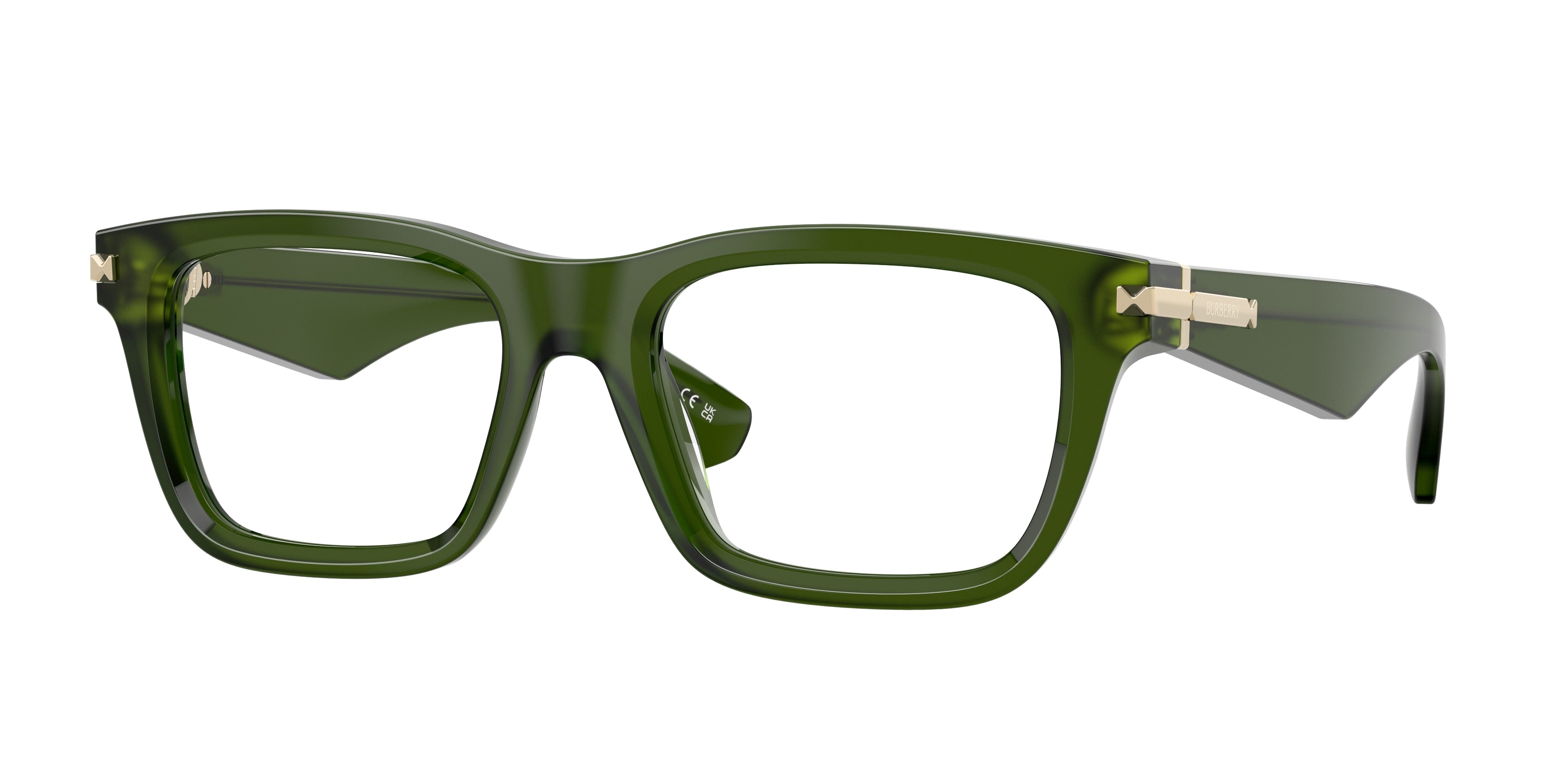 Burberry BE2419 Rectangle Eyeglasses 4148-Green 53-145-19 - Color Map Green