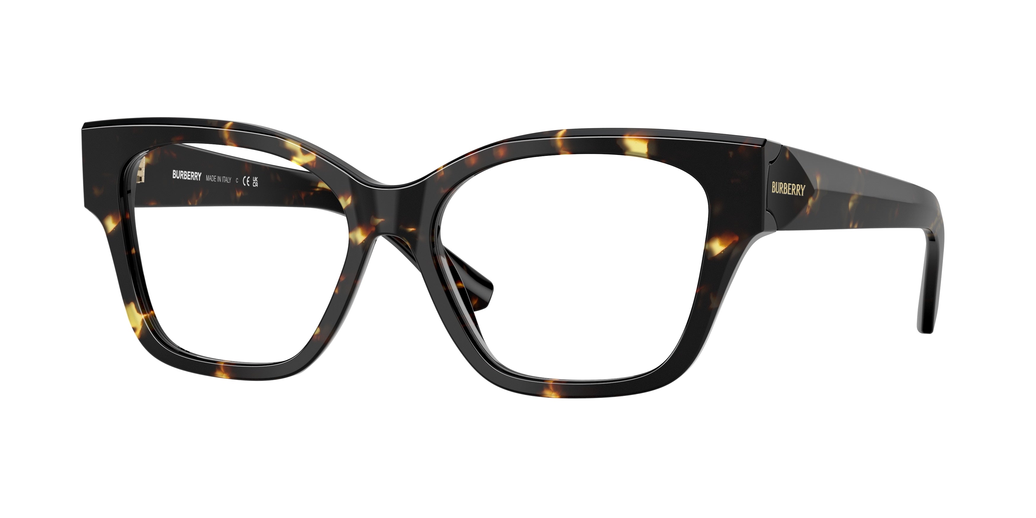 Burberry BE2420F Cat Eye Eyeglasses 4106-Yellow Havana 52-140-16 - Color Map Tortoise
