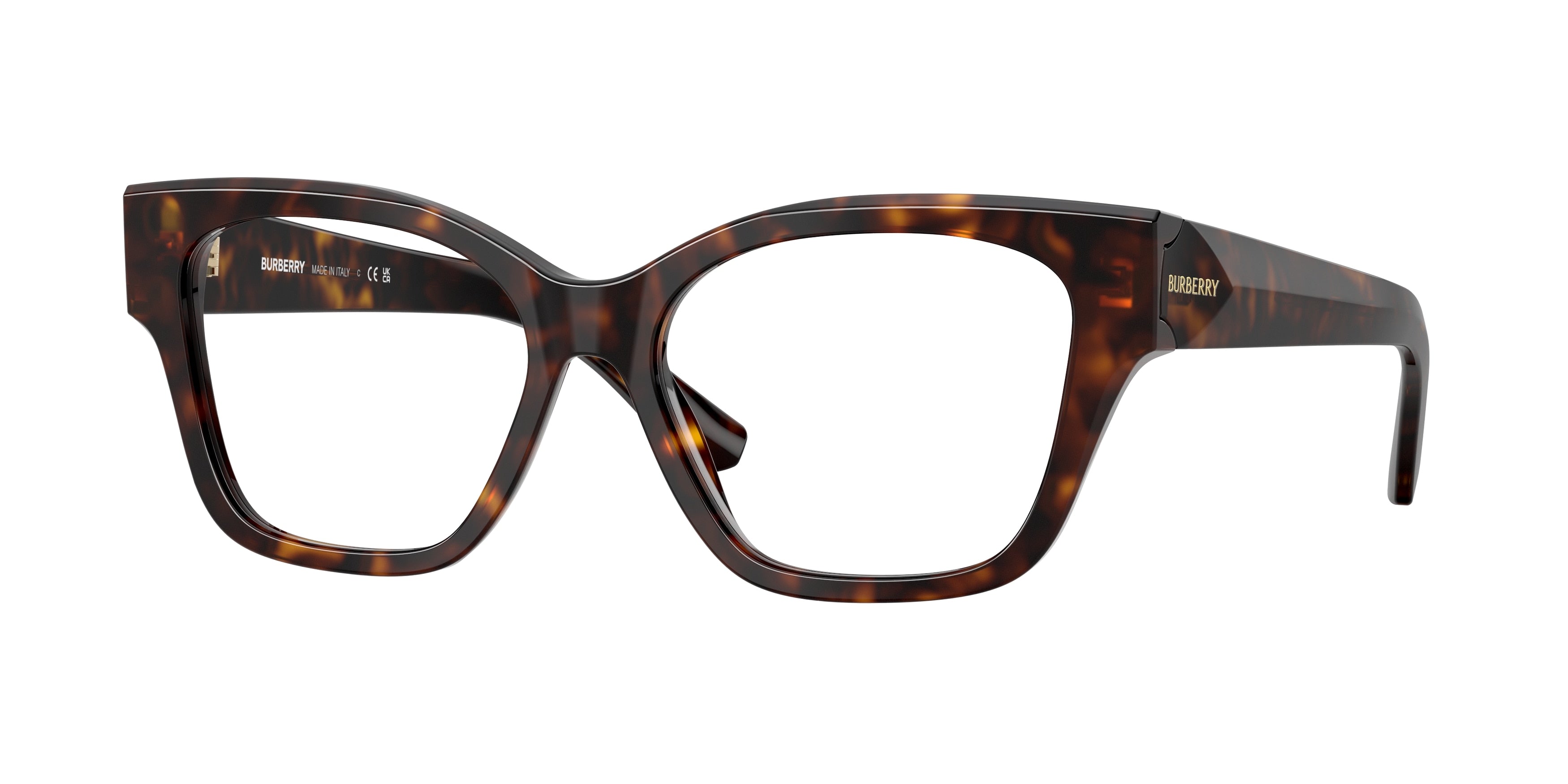 Burberry BE2420 Cat Eye Eyeglasses  3002-Dark Havana 54-140-16 - Color Map Brown