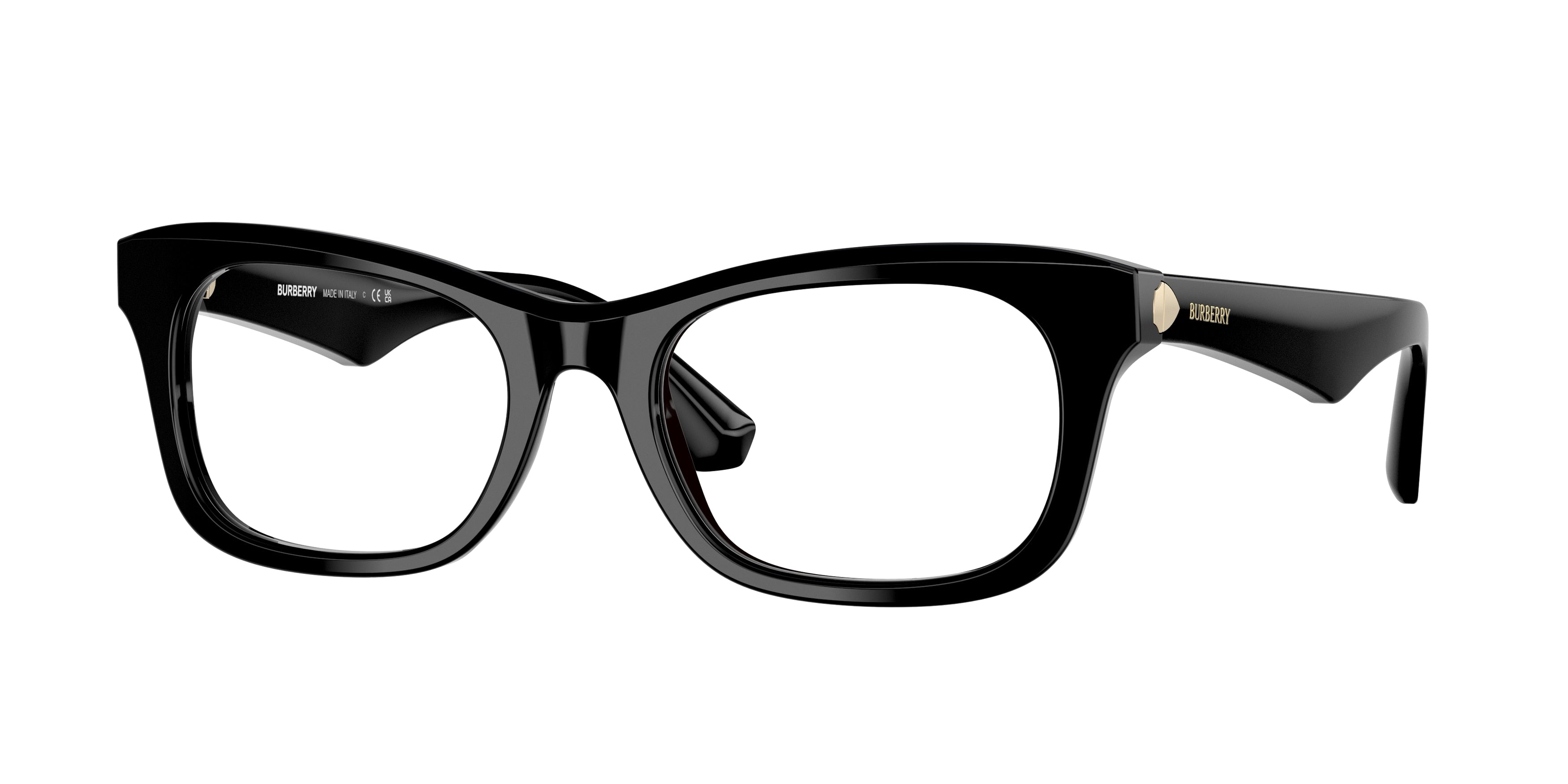 Burberry BE2422F Rectangle Eyeglasses  3001-Black 52-145-19 - Color Map Black