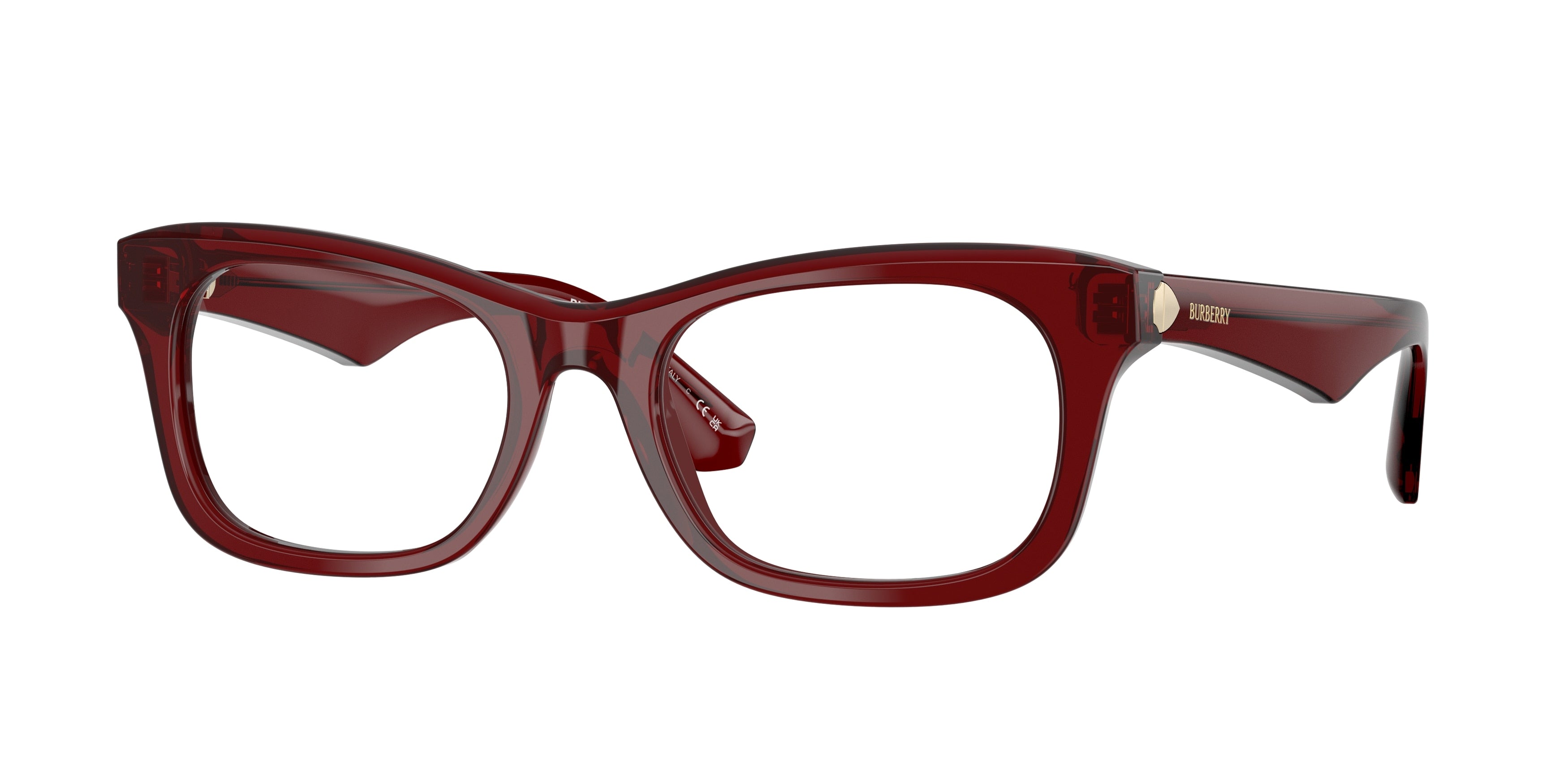 Burberry BE2422F Rectangle Eyeglasses 4128-Bordeaux 52-145-19 - Color Map Red