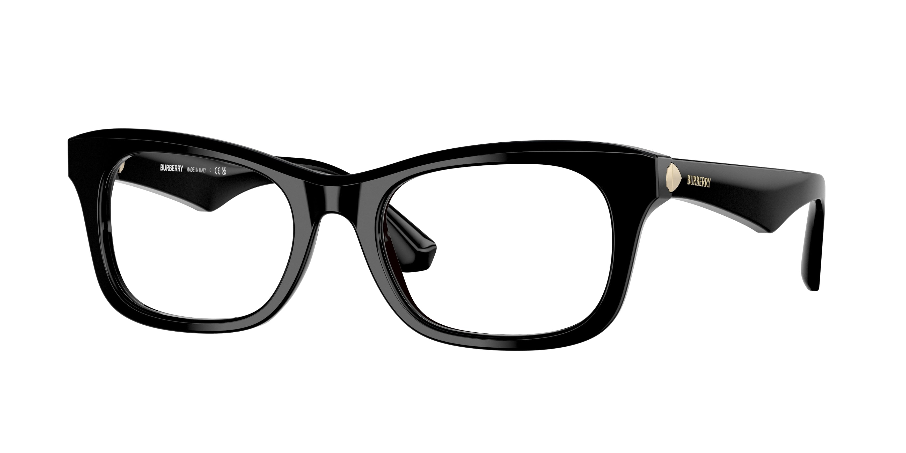 Burberry BE2422 Rectangle Eyeglasses 3001-Black 52-145-19 - Color Map Black