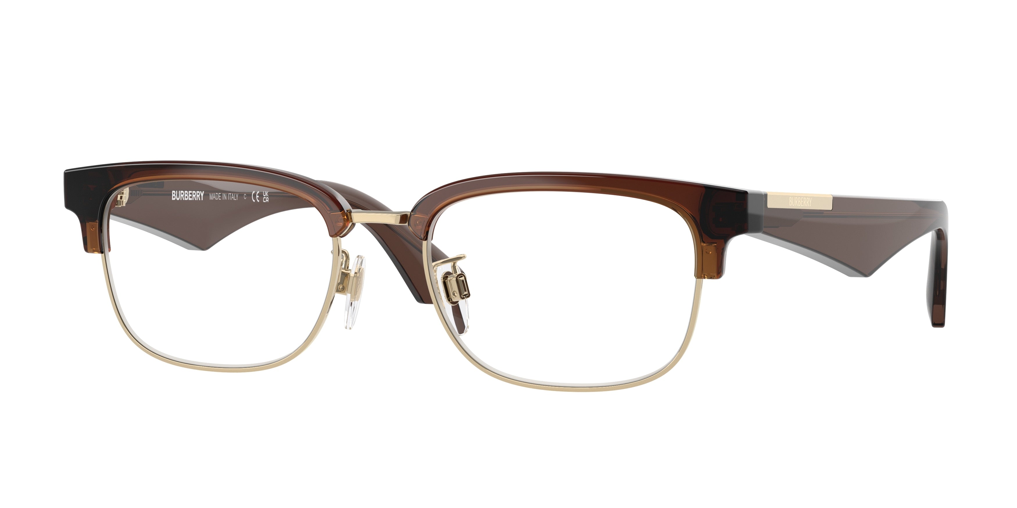 Burberry BE2424D Rectangle Eyeglasses 4116-Brown 54-145-19 - Color Map Brown
