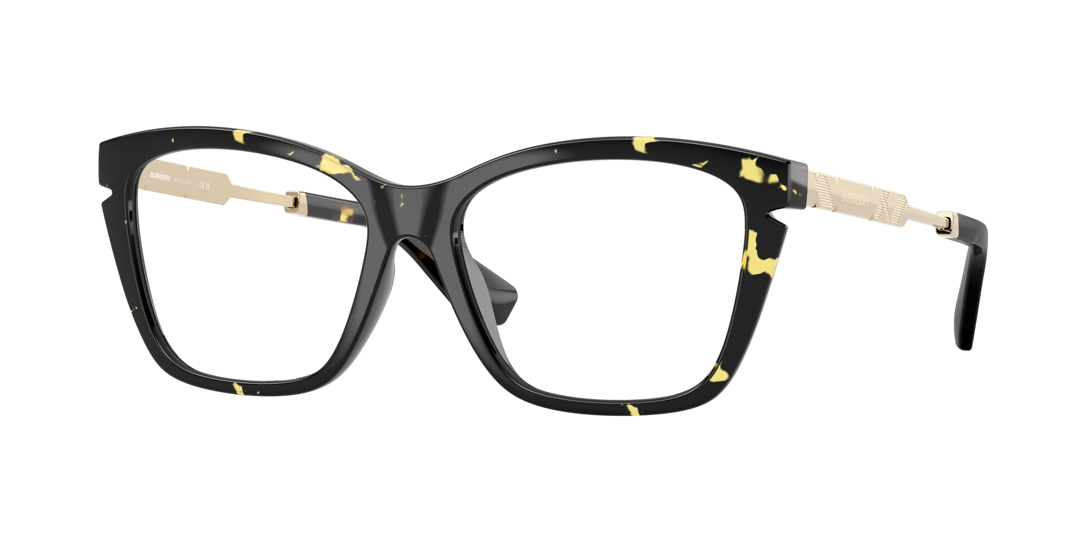 Burberry BE2427U Cat Eye Eyeglasses 4106-Yellow Havana 54-140-16 - Color Map Tortoise