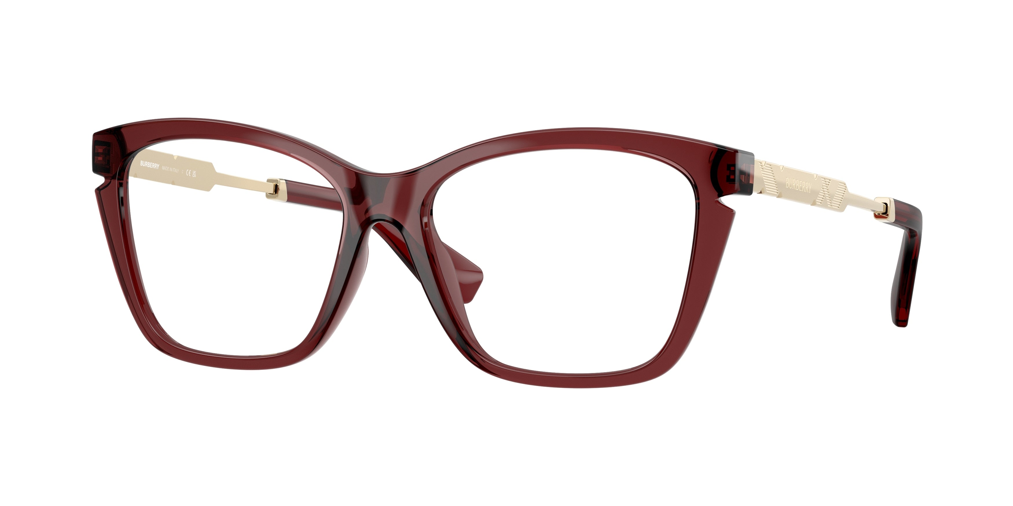 Burberry BE2427U Cat Eye Eyeglasses 4128-Bordeaux 54-140-16 - Color Map Red