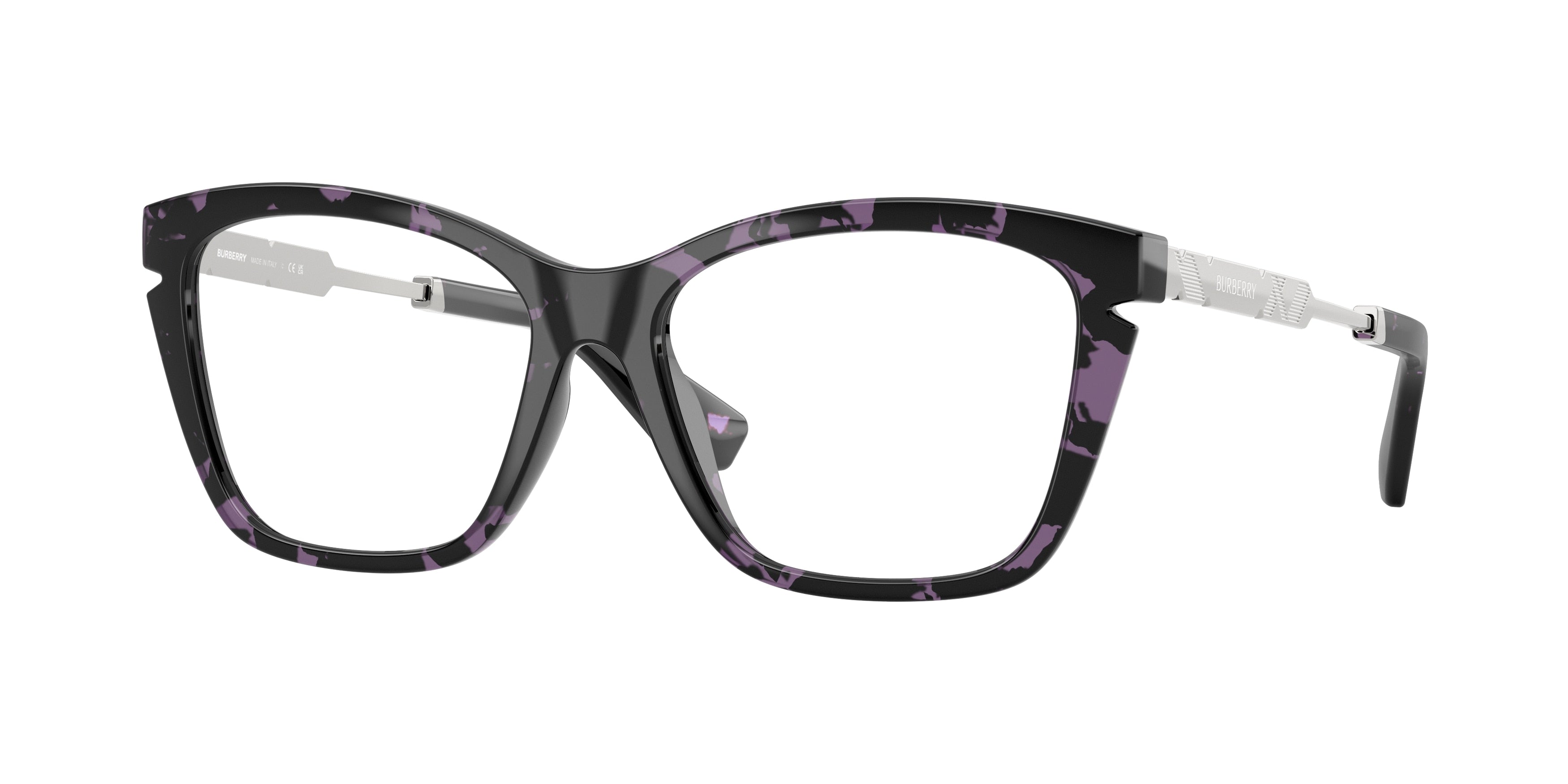 Burberry BE2427U Cat Eye Eyeglasses 4159-Violet Havana 54-140-16 - Color Map Violet