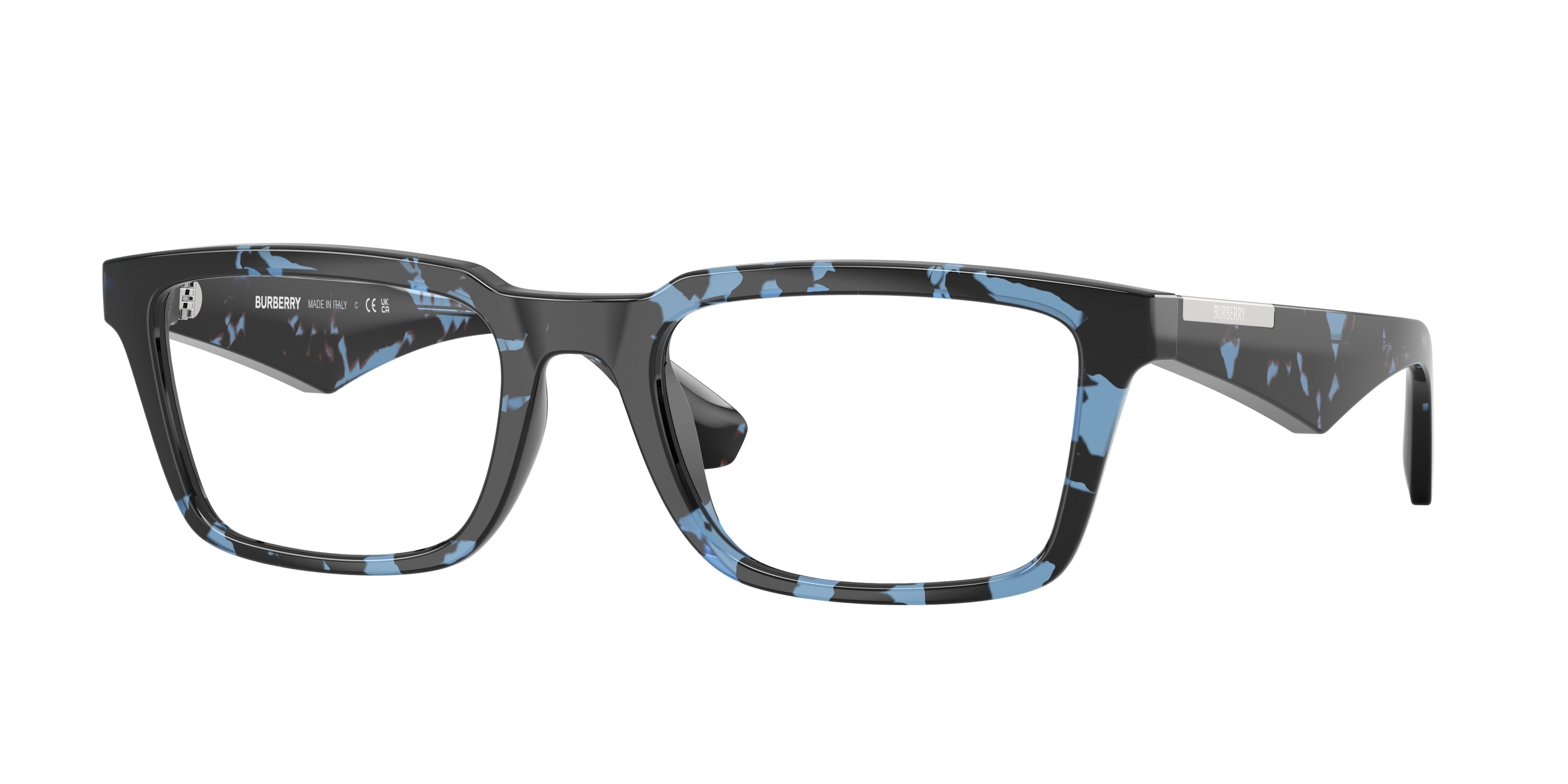 Burberry BE2428U Rectangle Eyeglasses 4111-Blue Havana 54-145-20 - Color Map Blue