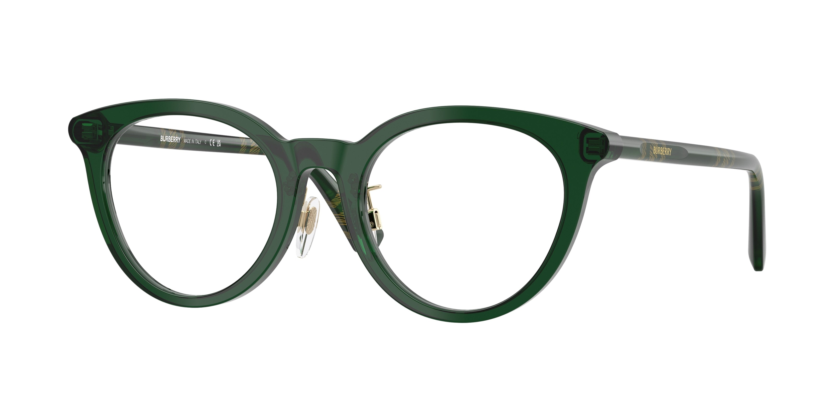 Burberry BE2429F Round Eyeglasses  4162-Green 50-140-20 - Color Map Green