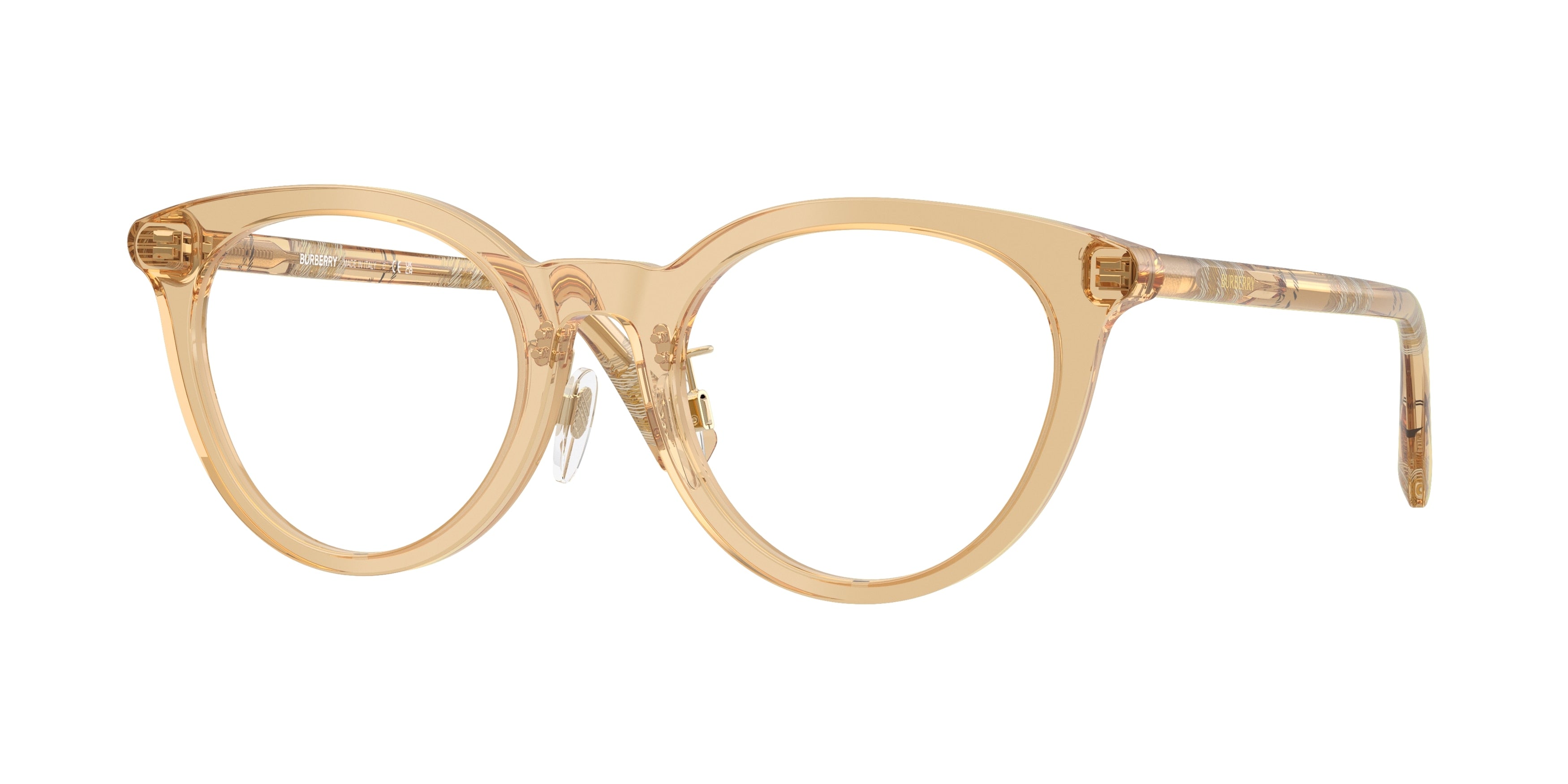 Burberry BE2429F Round Eyeglasses  4167-Beige 50-140-20 - Color Map Beige