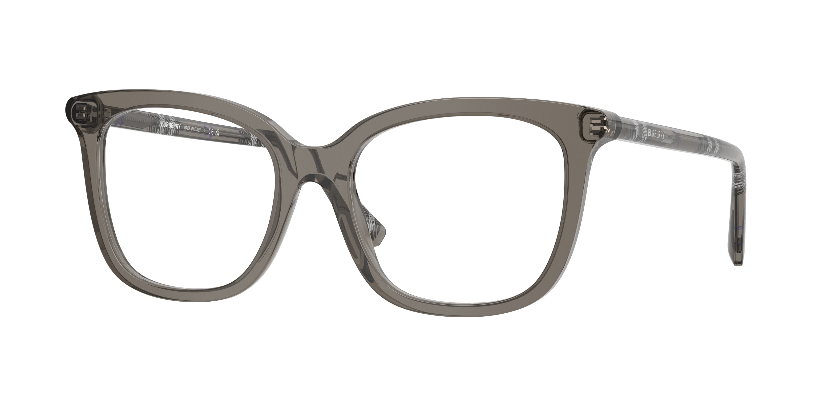 Burberry BE2430F Square Eyeglasses 4160-Grey 53-140-18 - Color Map Grey