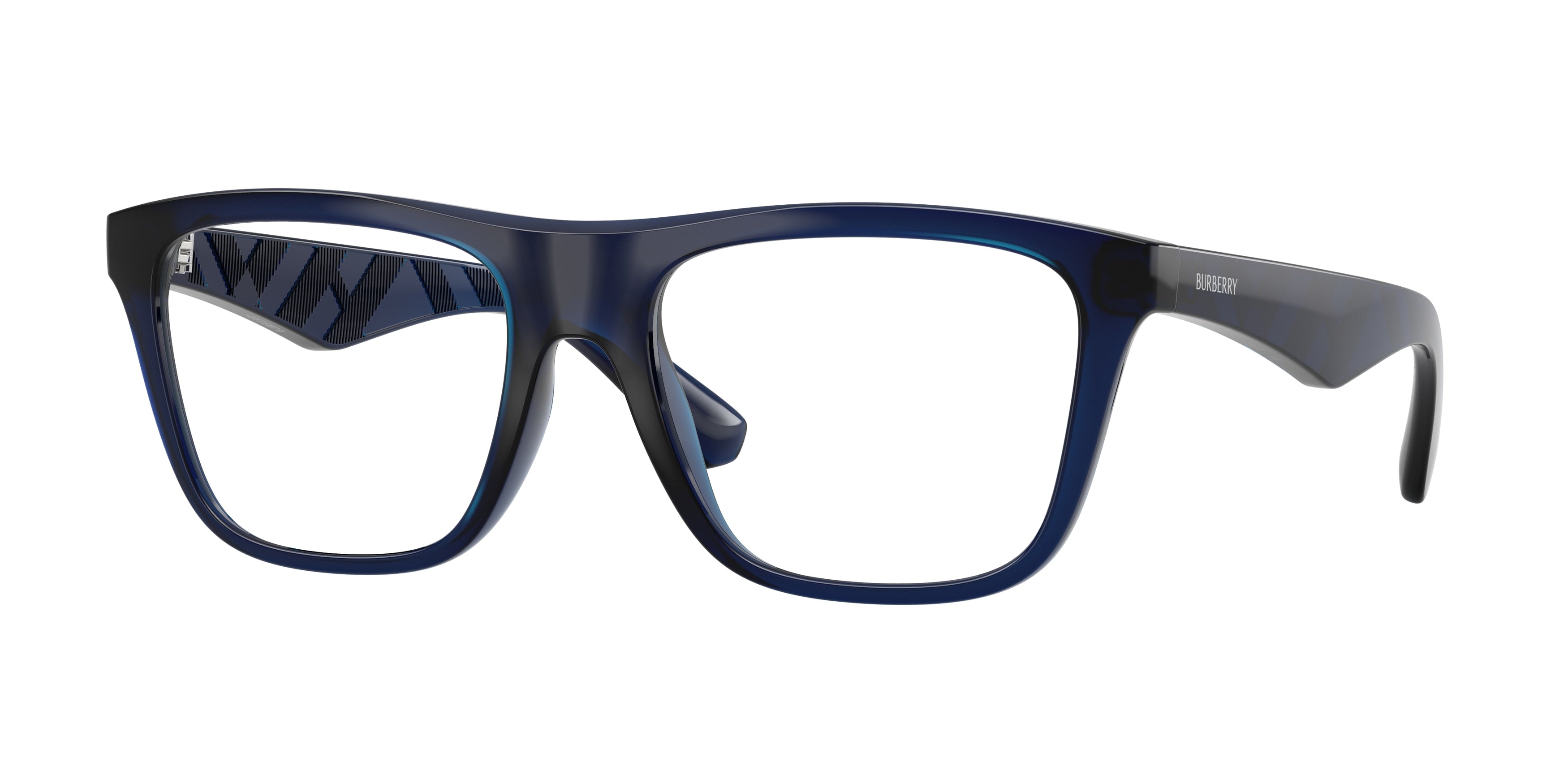 Burberry BE2432U Square Eyeglasses  4110-Blue 55-145-18 - Color Map Blue