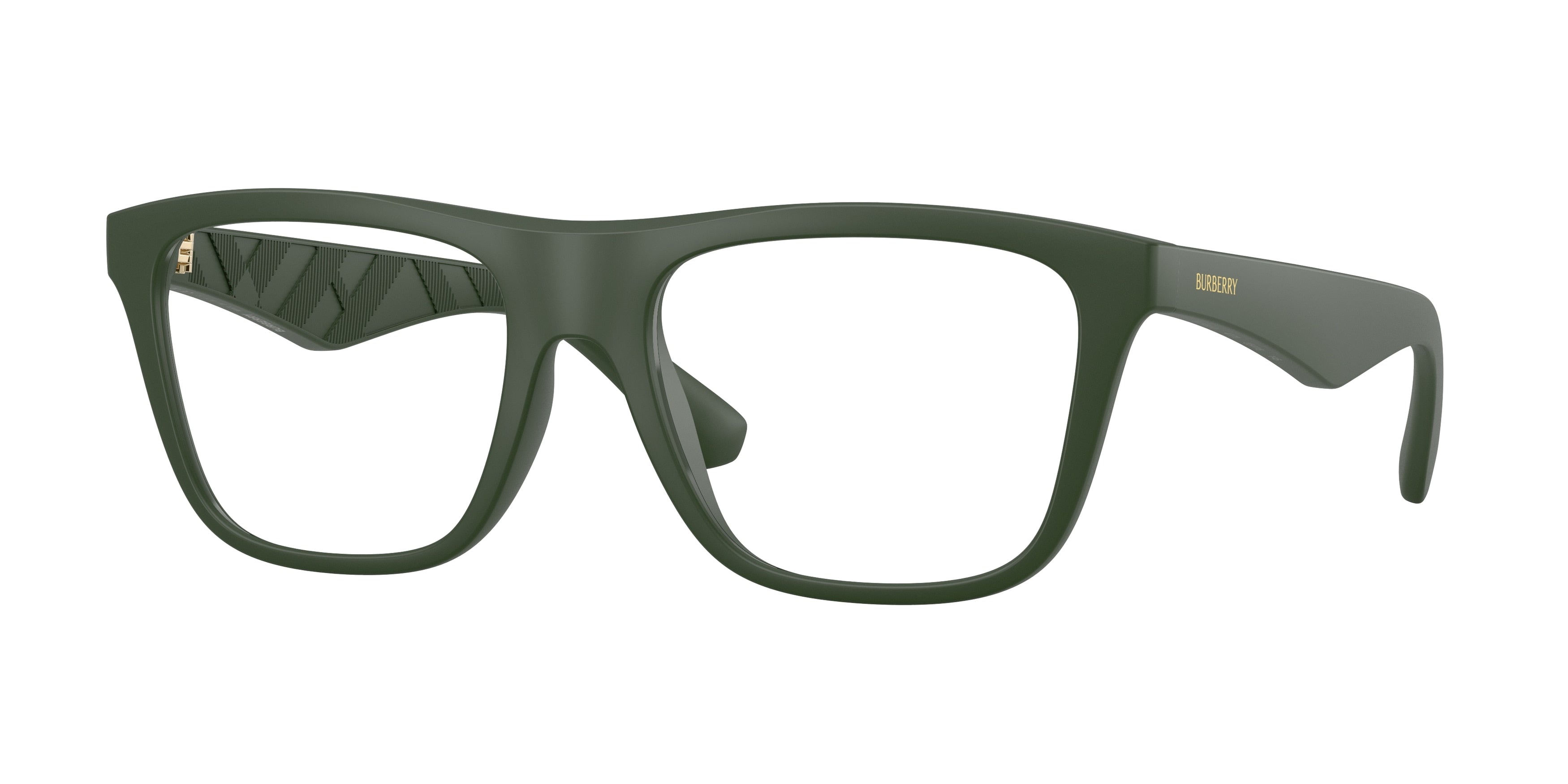 Burberry BE2432U Square Eyeglasses  4170-Matte Green 55-145-18 - Color Map Green