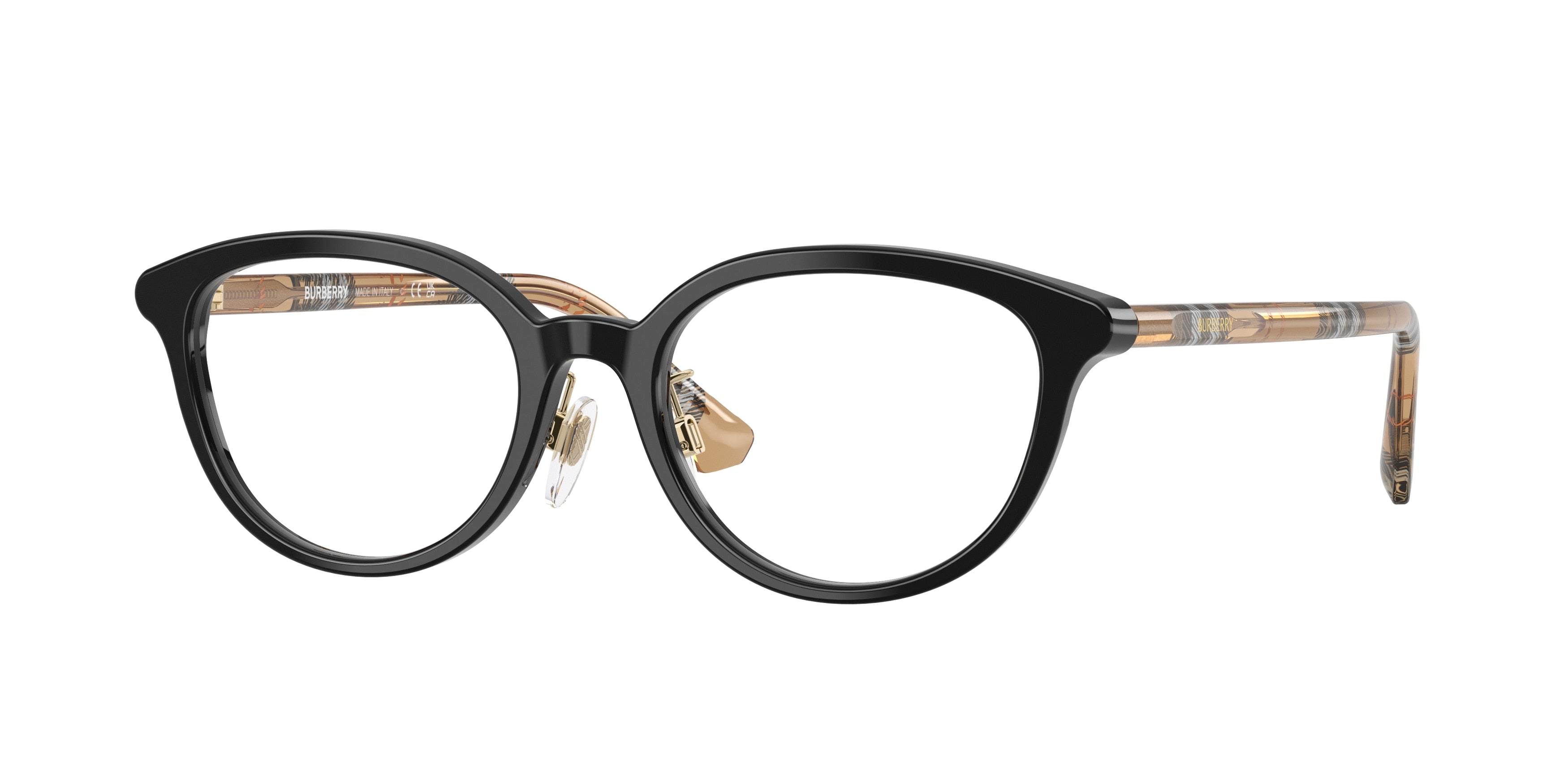 Burberry BE2435D Phantos Eyeglasses 4161-Black 50-145-18 - Color Map Black