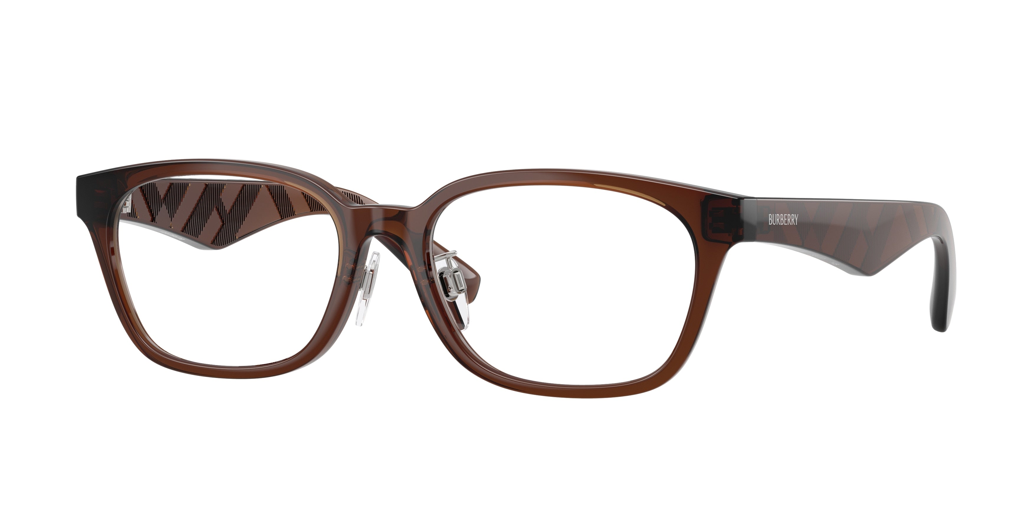 Burberry BE2436D Rectangle Eyeglasses 4116-Brown 53-145-17 - Color Map Brown