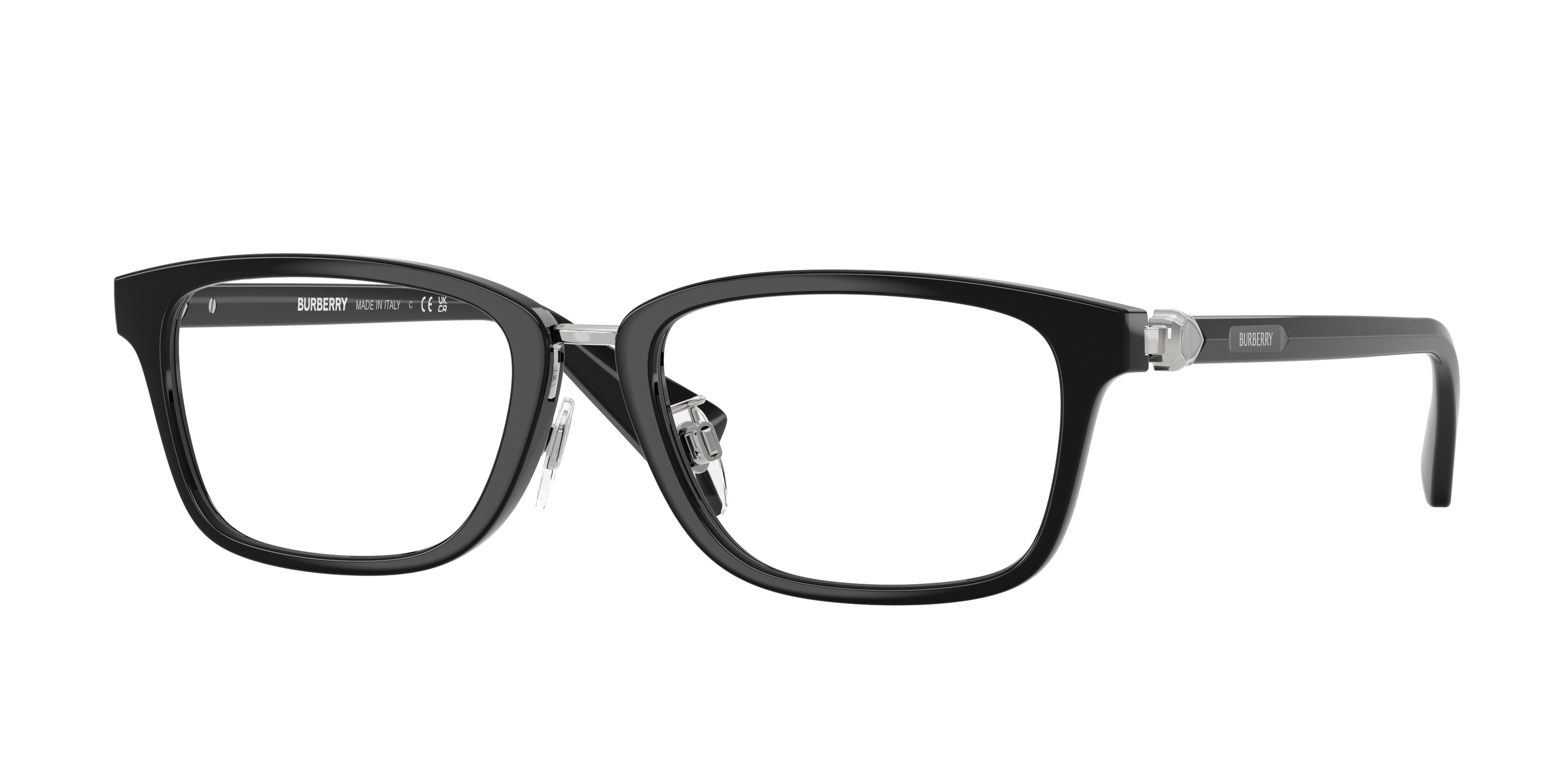 Burberry BE2437D Rectangle Eyeglasses  3001-Black 53-140-18 - Color Map Black