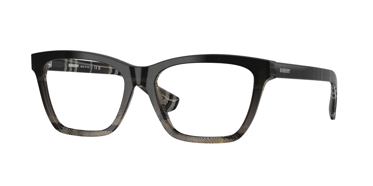 Burberry BE2440 Rectangle Eyeglasses 4200-Grey Check 54-140-16 - Color Map Grey