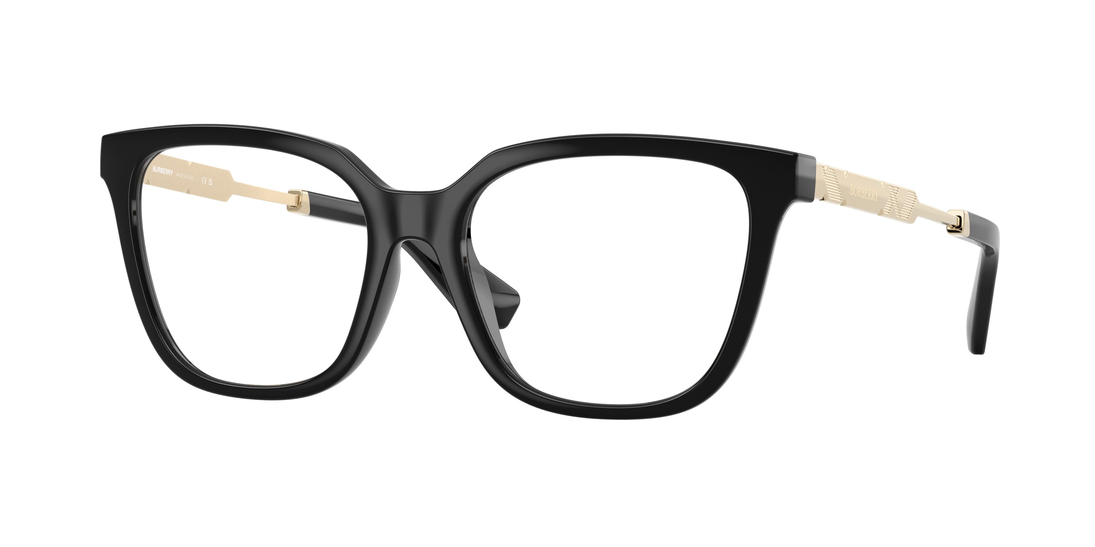 Burberry BE2441U Square Eyeglasses  3001-Black 53-140-17 - Color Map Black