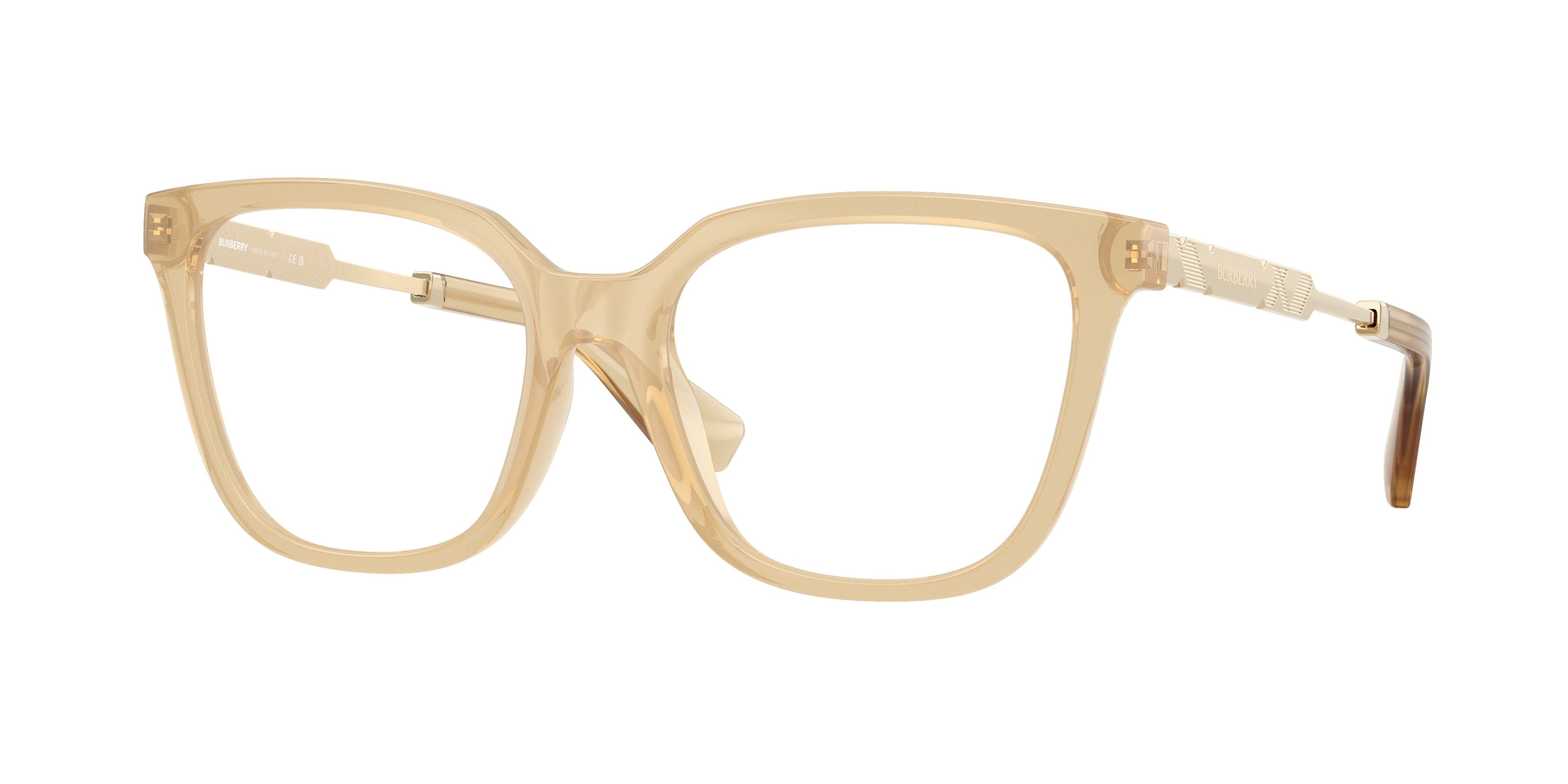 Burberry BE2441U Square Eyeglasses  4198-Yellow 53-140-17 - Color Map Yellow