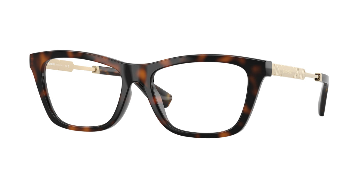 Burberry BE2442U Rectangle Eyeglasses 3002-Dark Havana 54-140-16 - Color Map Brown