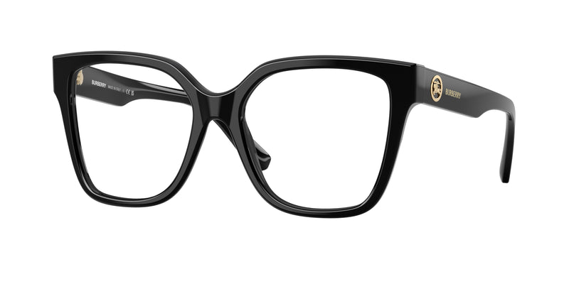 Burberry BE2443 Square Eyeglasses 3001-Black 53-140-17 - Color Map Black
