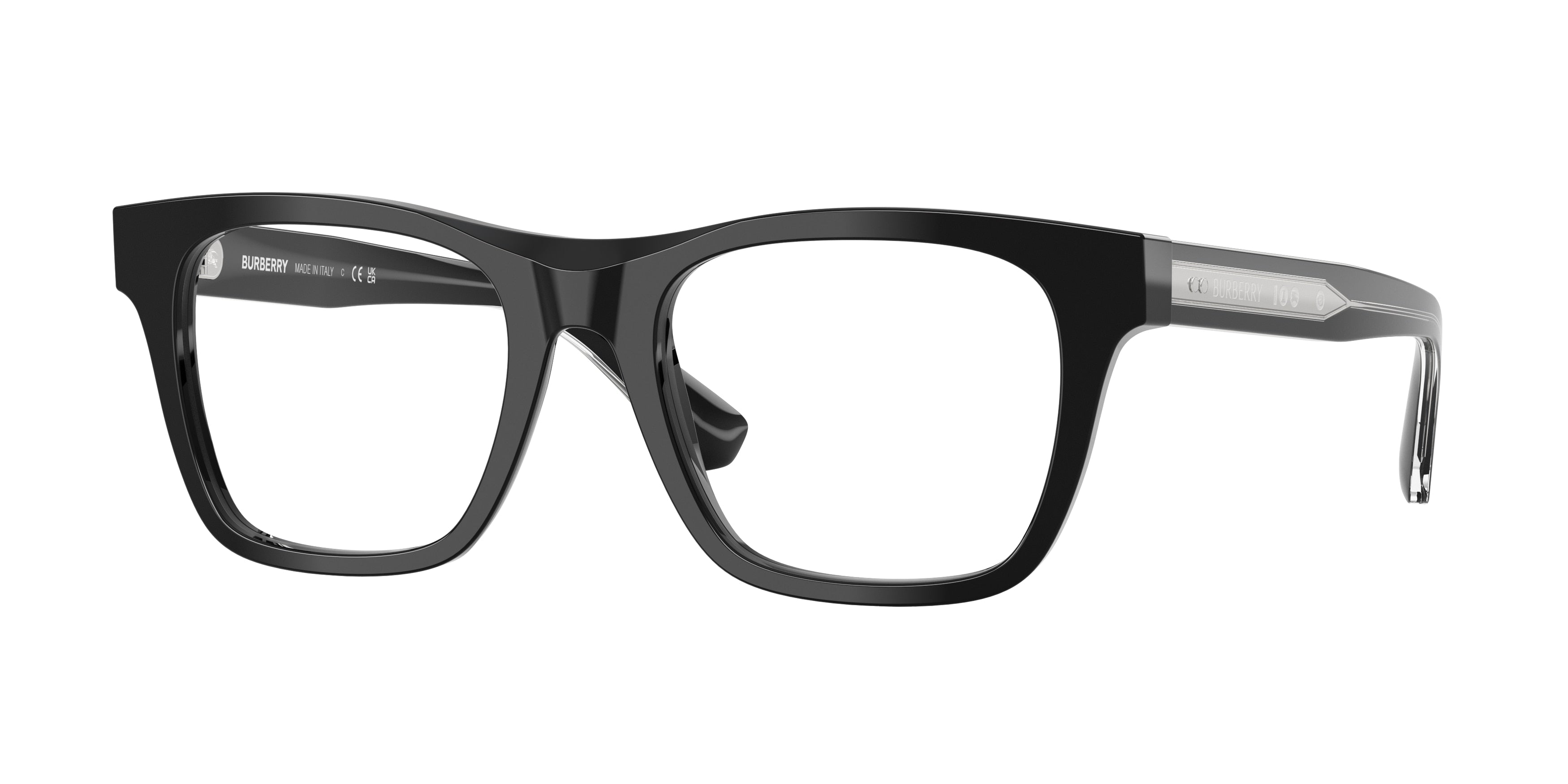 Burberry BE2445 Square Eyeglasses  4206-Black 52-145-19 - Color Map Black
