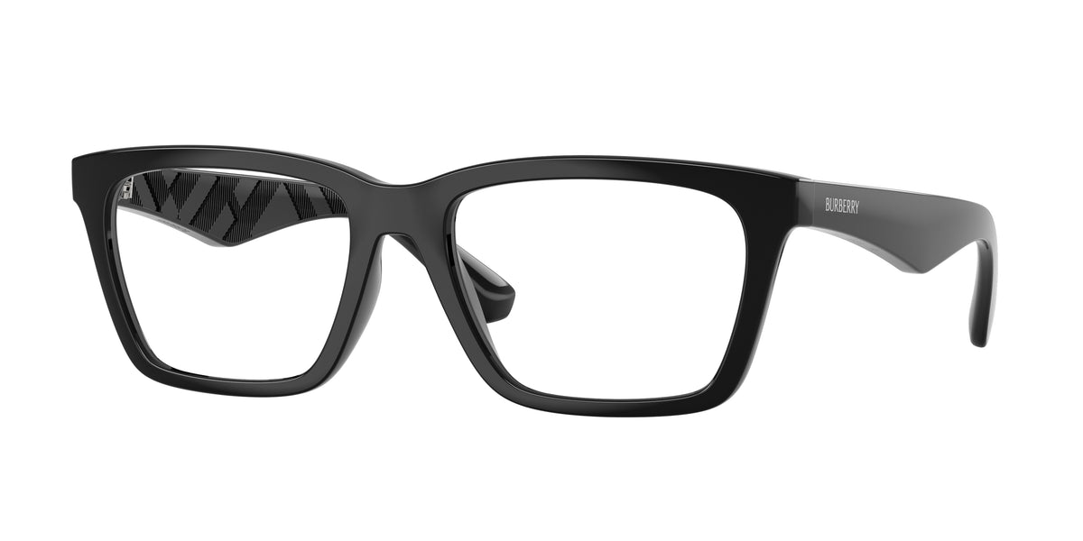 Burberry BE2446U Rectangle Eyeglasses 3001-Black 55-145-18 - Color Map Black