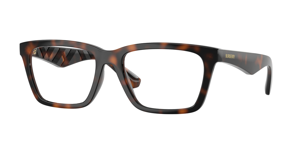 Burberry BE2446U Rectangle Eyeglasses 3002-Dark Havana 55-145-18 - Color Map Brown