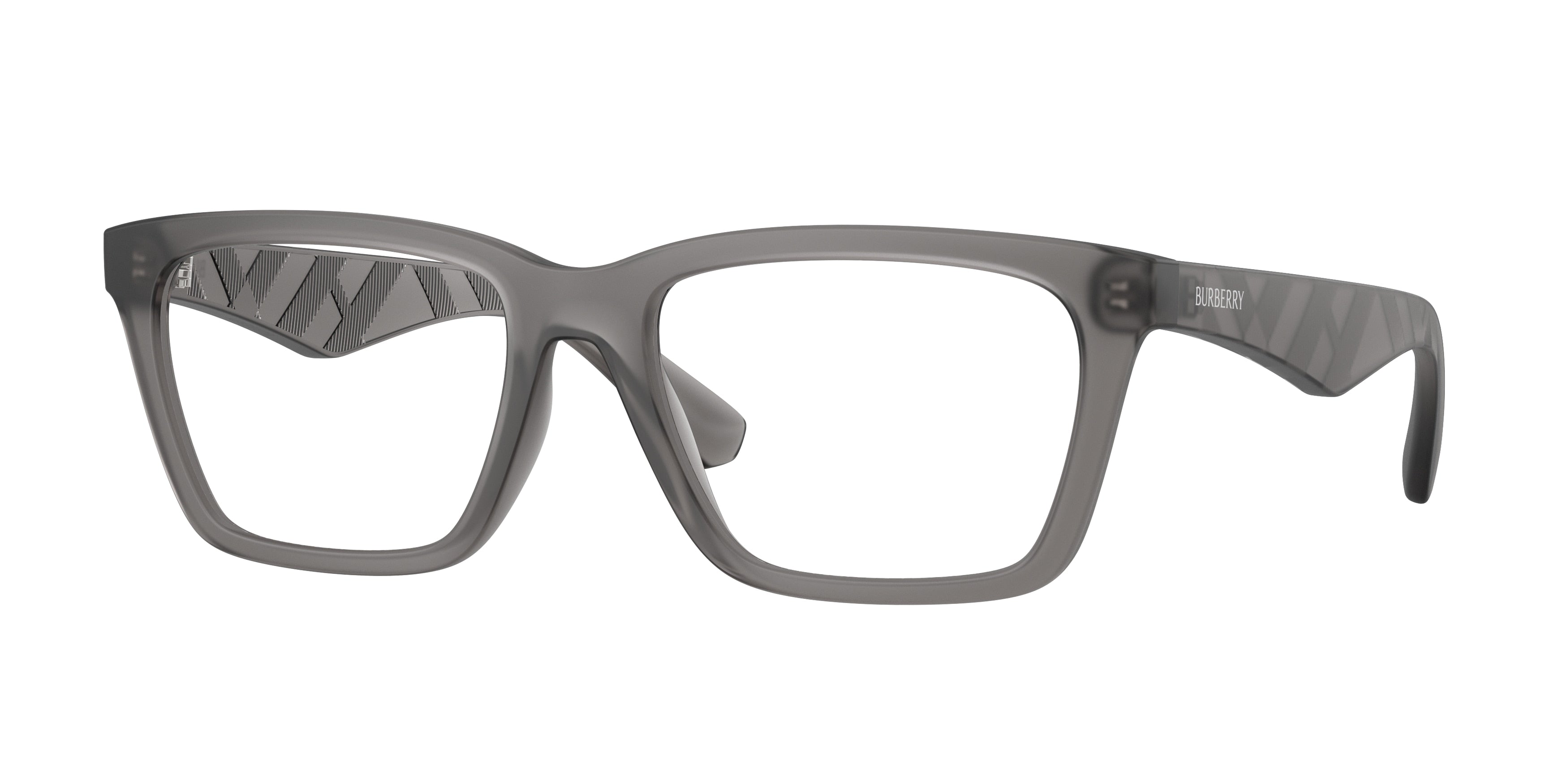 Burberry BE2446U Rectangle Eyeglasses  4213-Matte Grey 55-145-18 - Color Map Grey