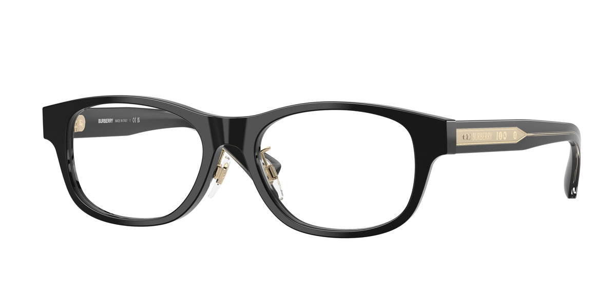 Burberry BE2449D Rectangle Eyeglasses 4206-Black 53-145-17 - Color Map Black