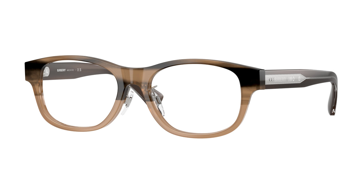 Burberry BE2449D Rectangle Eyeglasses 4207-Striped Beige 53-145-17 - Color Map Beige